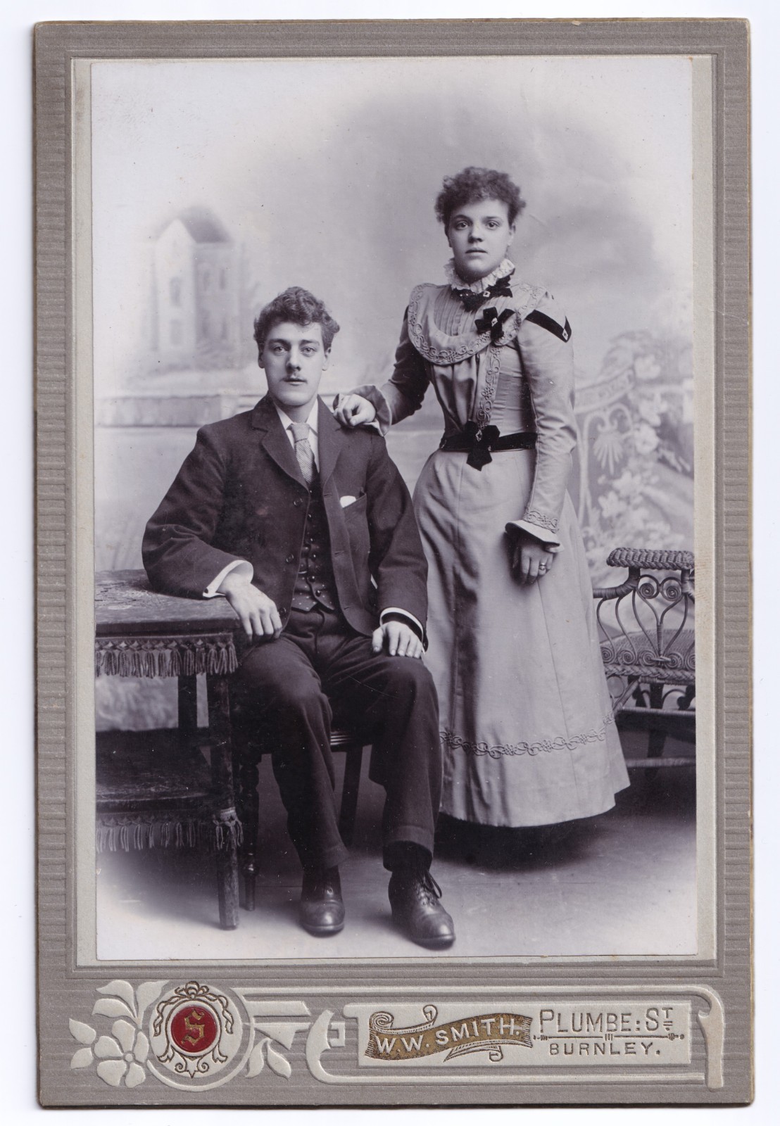 Cabinet Card: Cabinet Card: Burnley Interest, Charles Crossley, Mary Rawsthorn.: catalogue image 1