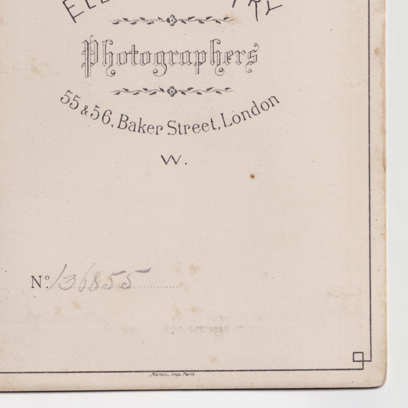 Cabinet Card: Cabinet Card: Elliott & Fry, London. Well-Dressed Man, with Full Moustache.: catalogue image 14