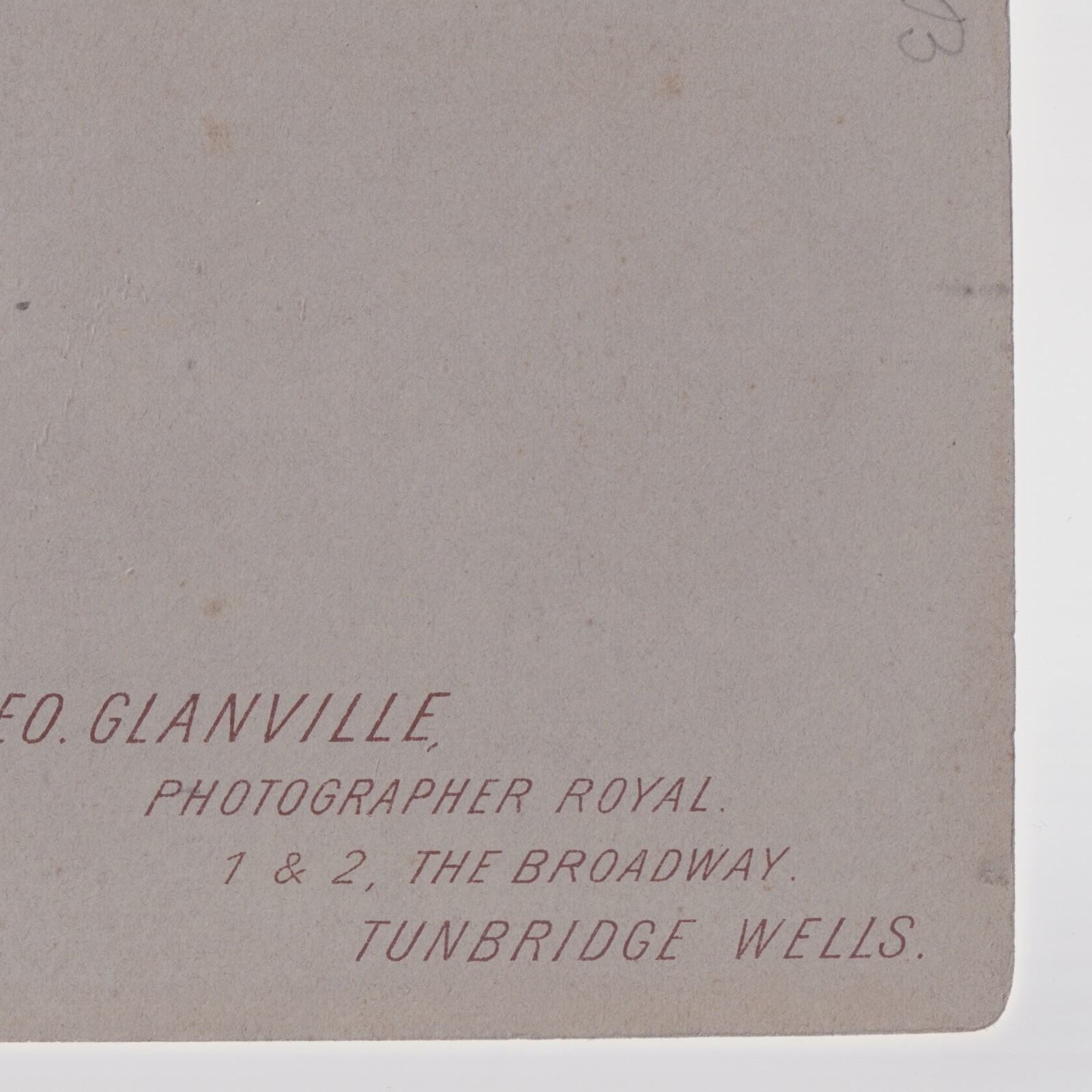 Cabinet Card: Cabinet Card: Geo Glanville, Tunbridge Wells. Older Gentleman.: catalogue image 14