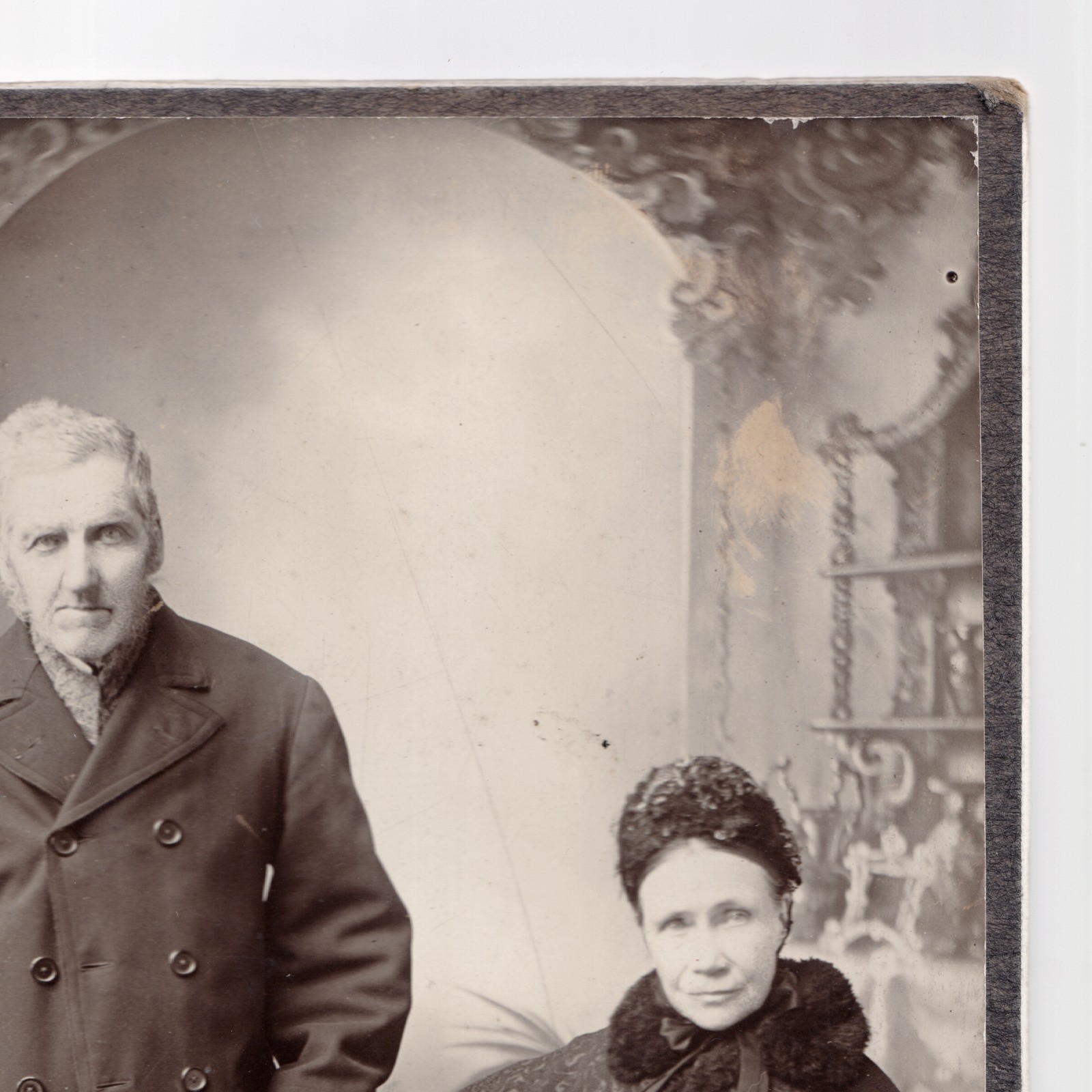Cabinet Card: Cabinet Card: Omagh, Macfarlane & Co Card, Older Man and Woman.: catalogue image 5