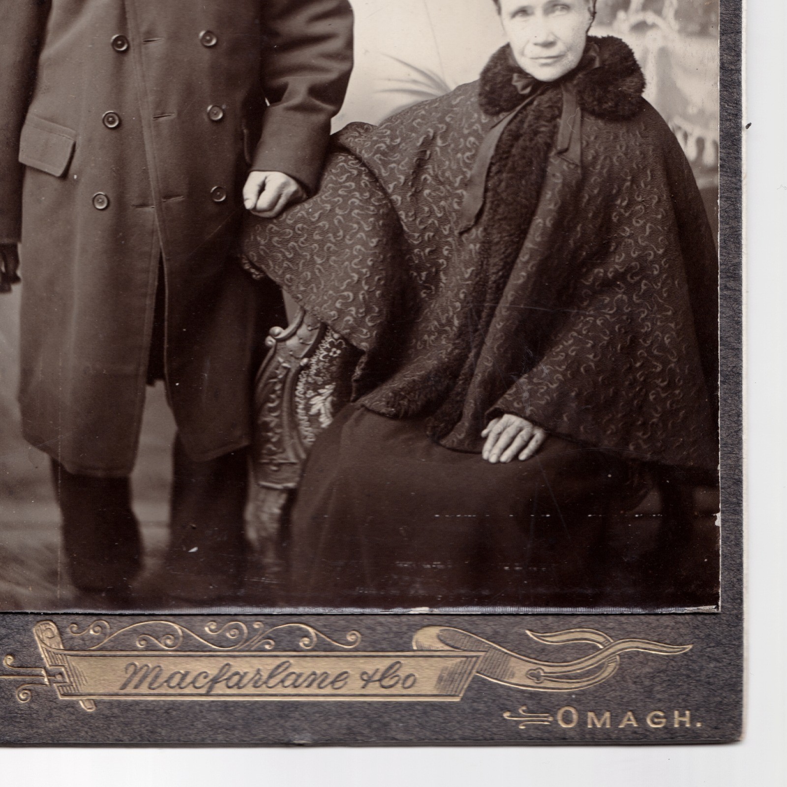 Cabinet Card: Cabinet Card: Omagh, Macfarlane & Co Card, Older Man and Woman.: catalogue image 6