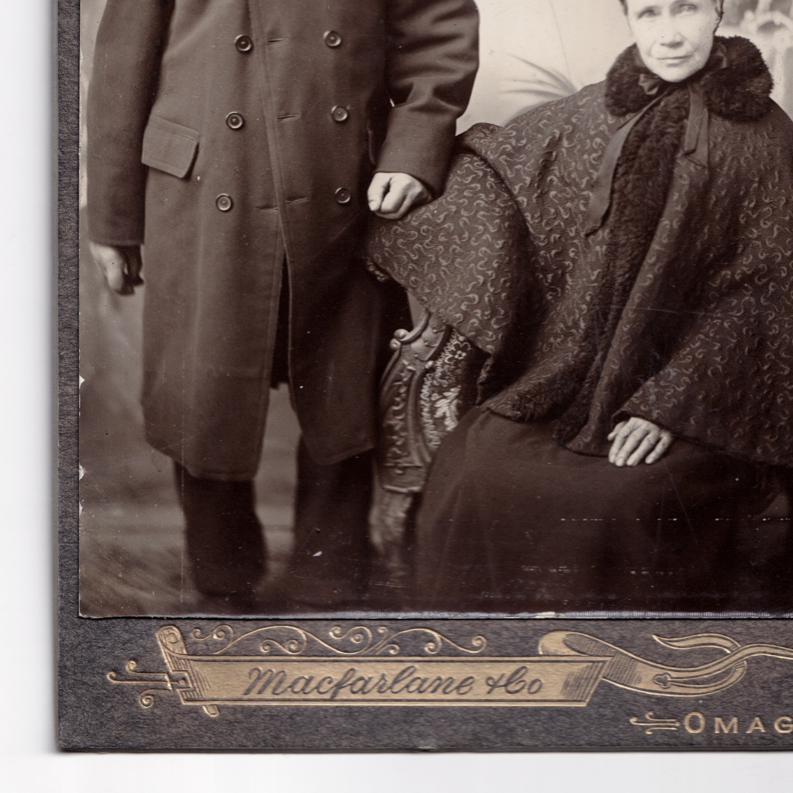 Cabinet Card: Cabinet Card: Omagh, Macfarlane & Co Card, Older Man and Woman.: catalogue image 7