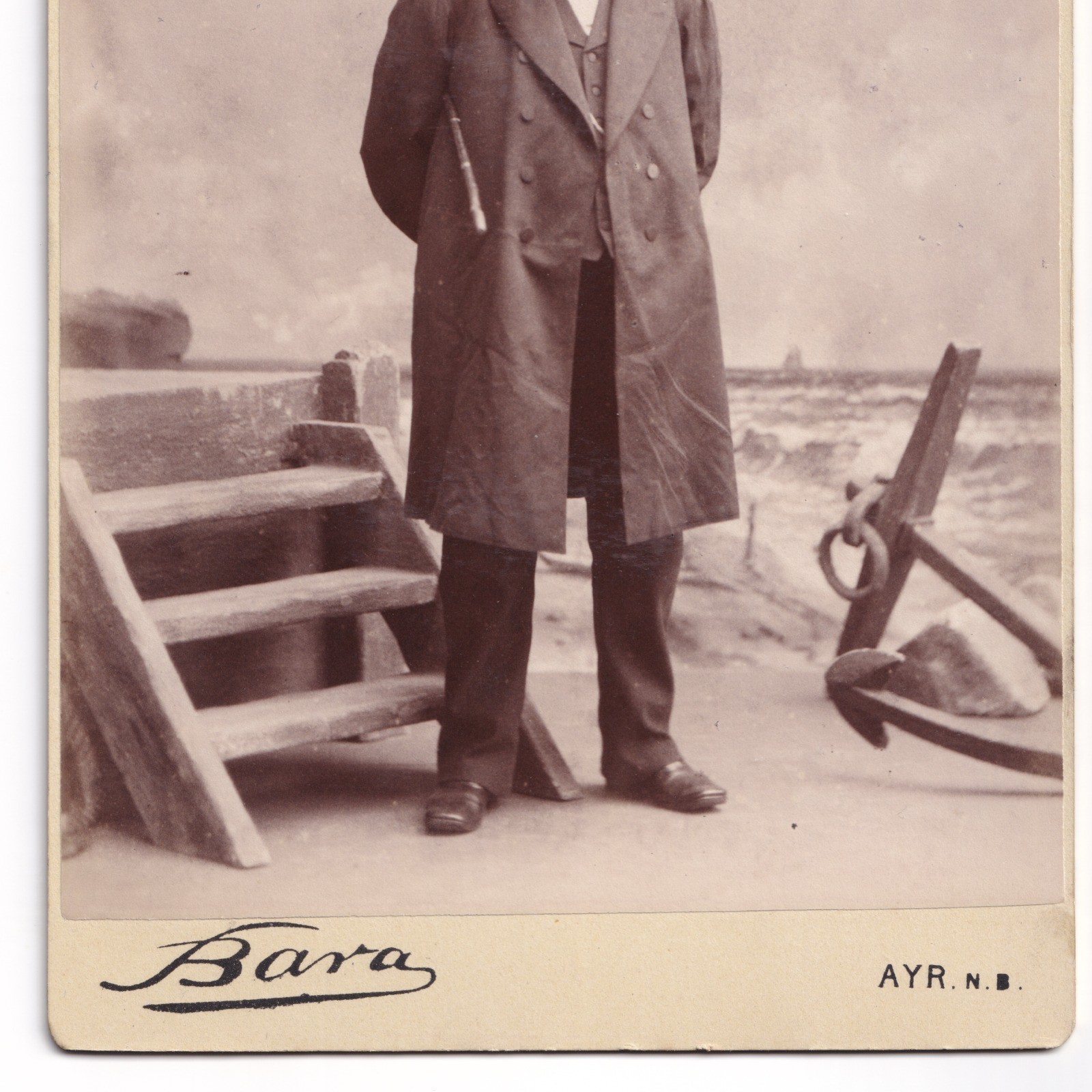 Cabinet Card: Cabinet Card Portrait of Isaac Briggs, Wakefield Connection. Bara, AYR. N.B Card: Briggs: catalogue image 12