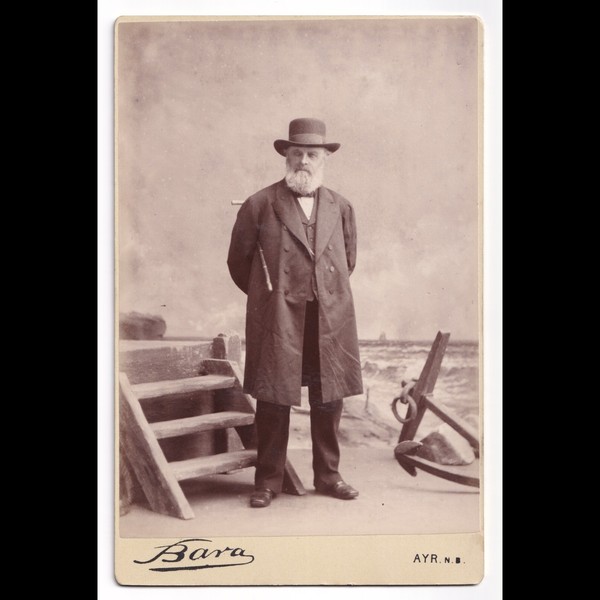 Cabinet Card: Cabinet Card Portrait of Isaac Briggs, Wakefield Connection. Bara, AYR. N.B Card: Briggs: catalogue image 1
