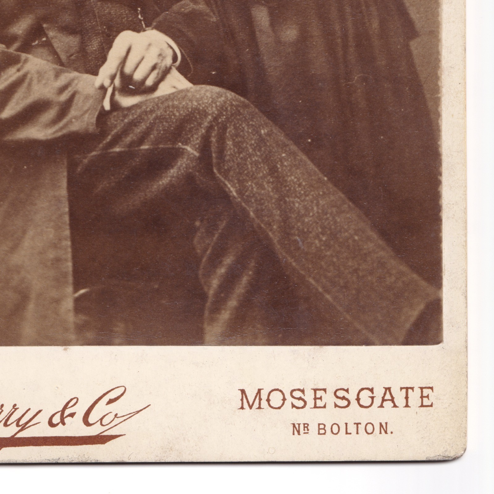 Cabinet Card: Cabinet Card, R.B. Berry & Co, Mosesgate, Nr. Bolton. Older Man and Woman.: catalogue image 8