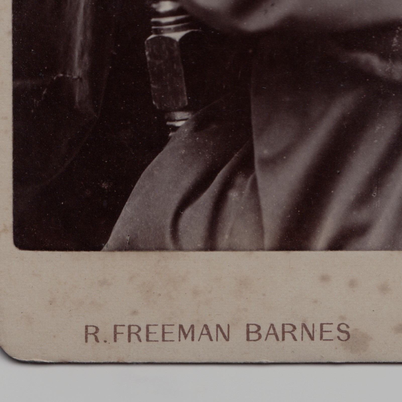 Cabinet Card: Cabinet Card: R. Freeman Barnes Card, New Cross. Bearded Man, Seated.: catalogue image 13