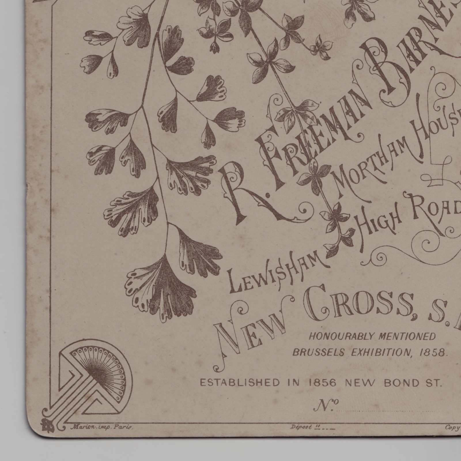 Cabinet Card: Cabinet Card: R. Freeman Barnes Card, New Cross. Bearded Man, Seated.: catalogue image 18