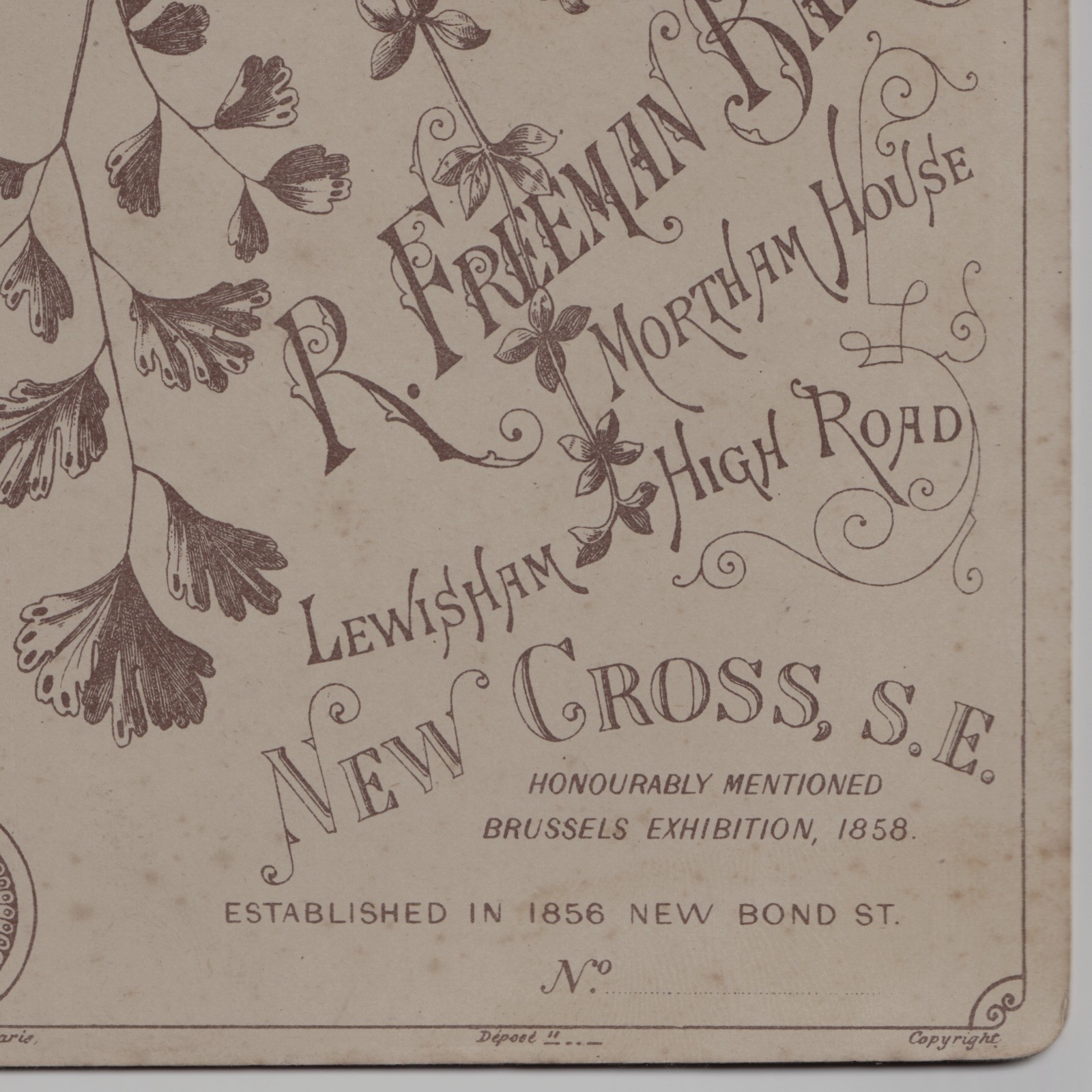 Cabinet Card: Cabinet Card: R. Freeman Barnes Card, New Cross. Bearded Man, Seated.: catalogue image 21