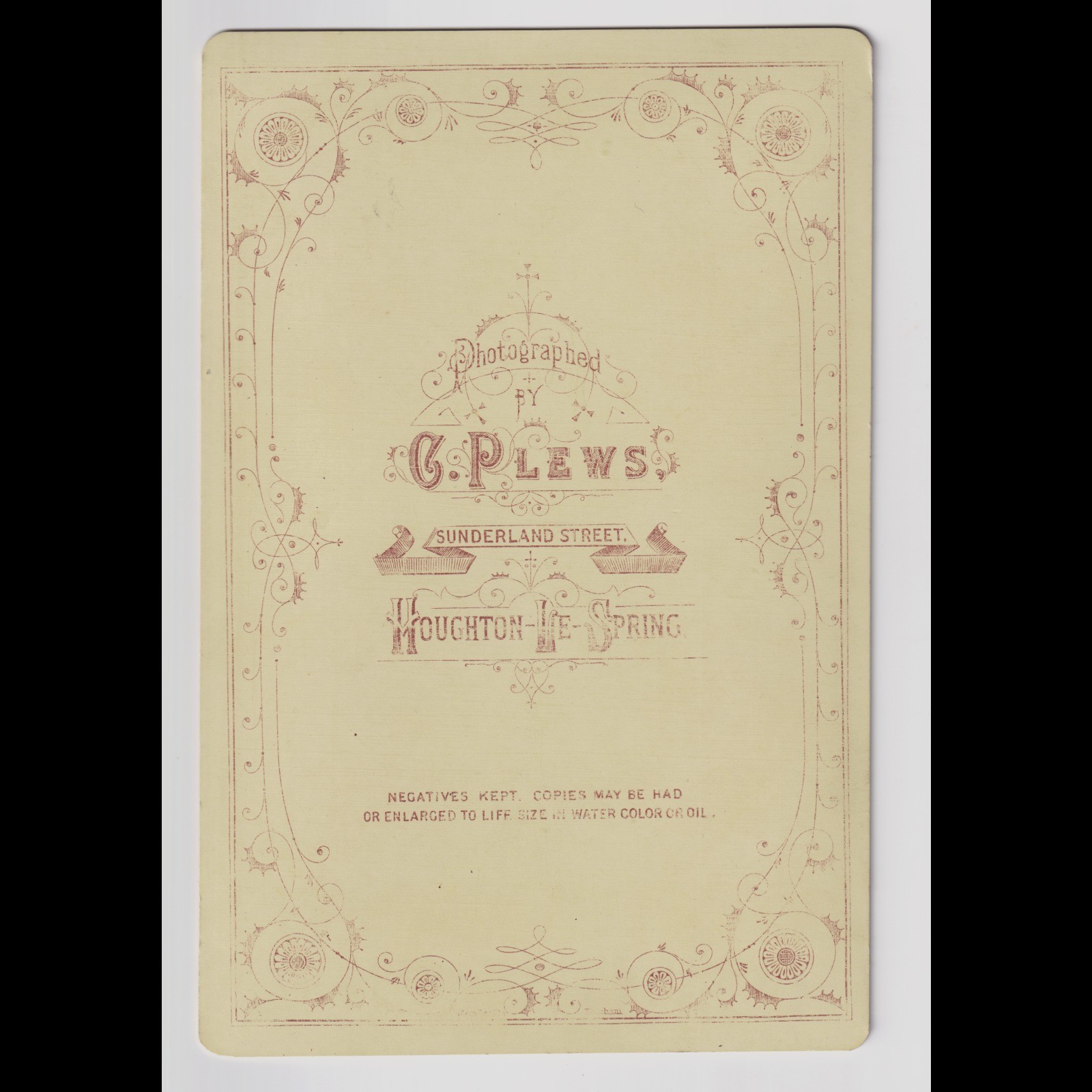 Cabinet Card: Cabinet Card: Theatrical Group Scene. C. Plews Card, Houghton Le Spring.: catalogue image 11