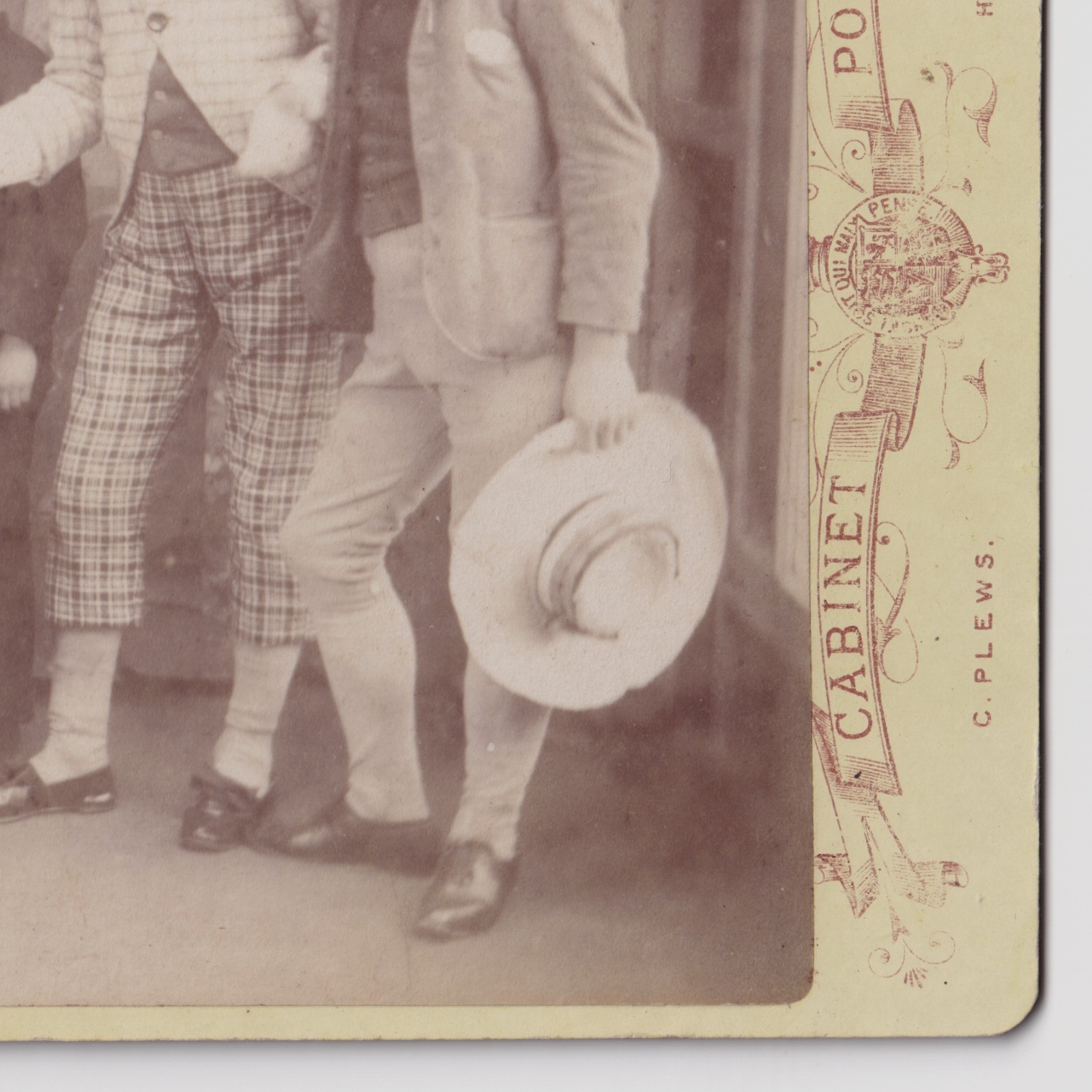 Cabinet Card: Cabinet Card: Theatrical Group Scene. C. Plews Card, Houghton Le Spring.: catalogue image 14