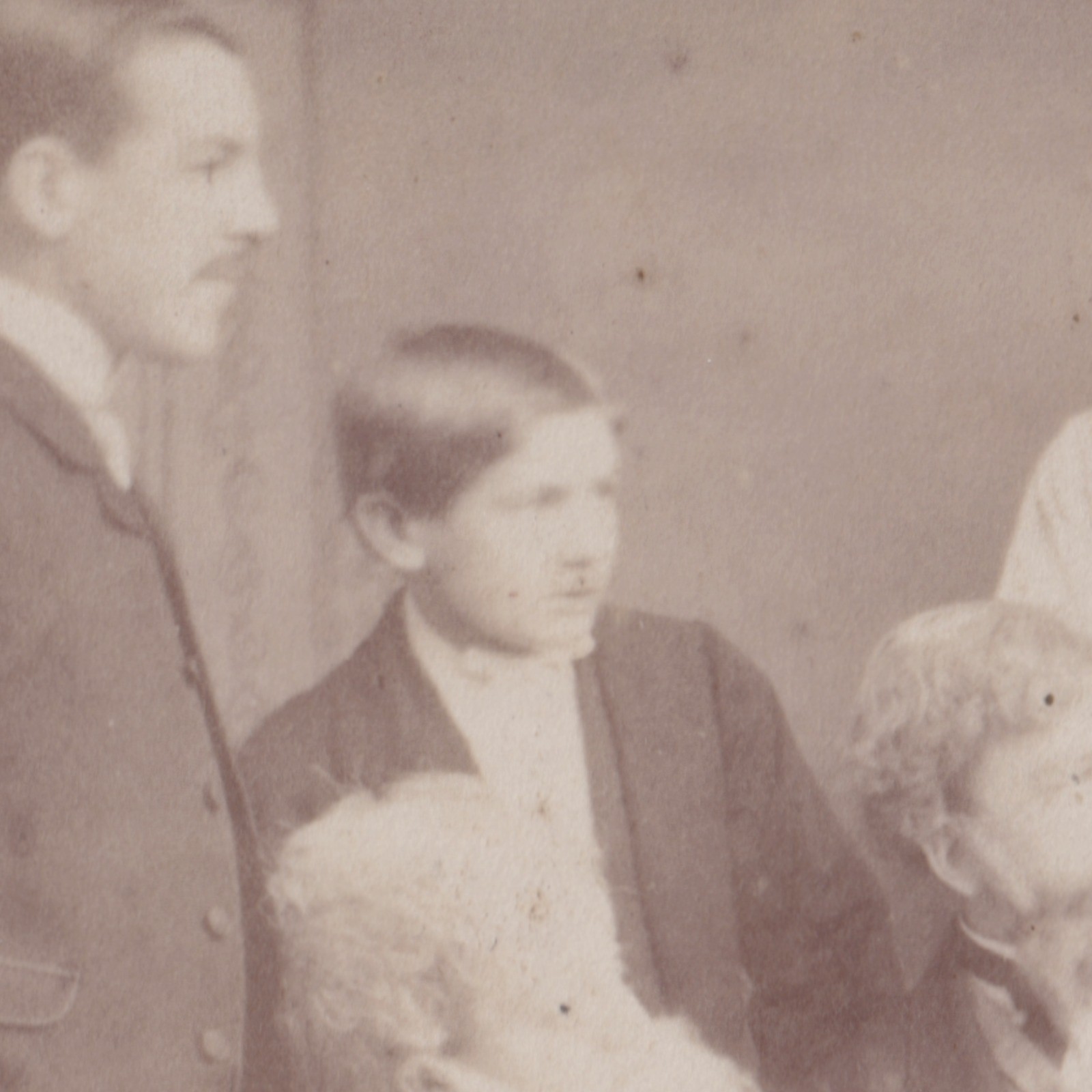 Cabinet Card: Cabinet Card: Theatrical Group Scene. C. Plews Card, Houghton Le Spring.: catalogue image 3