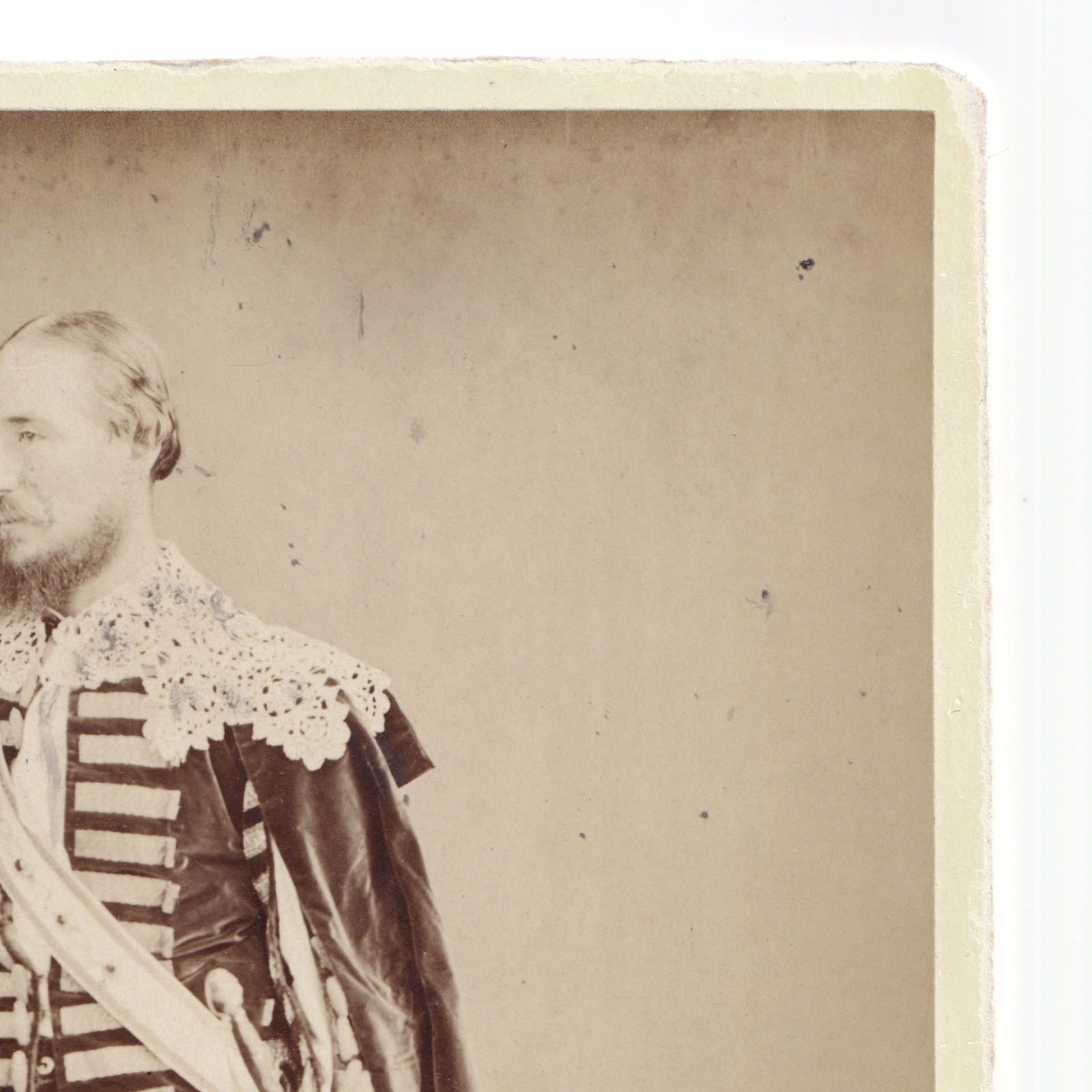 Cabinet Card: Cabinet Card: Unidentified Man, Historical Fantasy Dress. Arthur Melhuish Card.: catalogue image 5