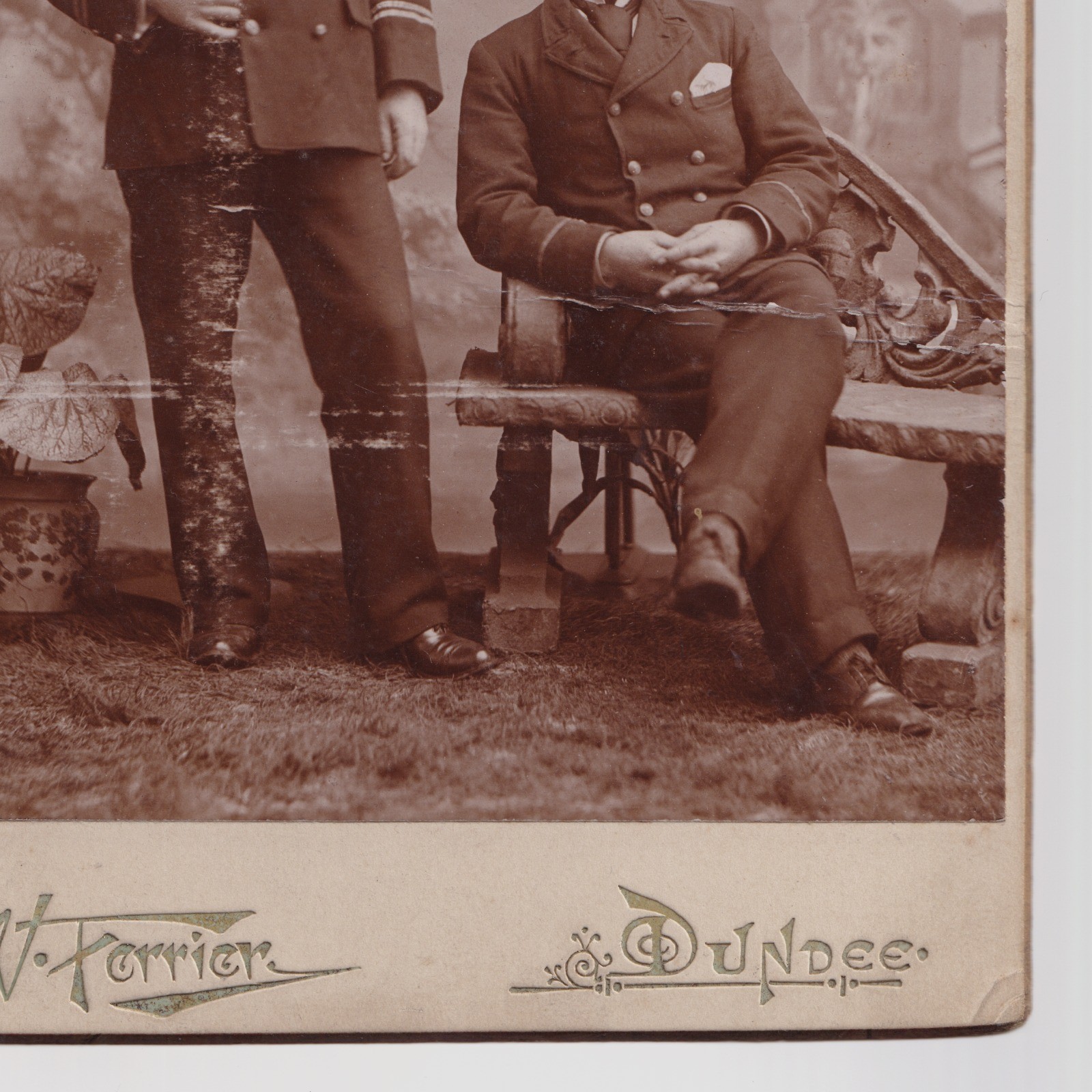 Cabinet Card: Cabinet Card W. Ferrier, Dundee. Men in Uniform. Unidentified. Possibly Shipping: catalogue image 14