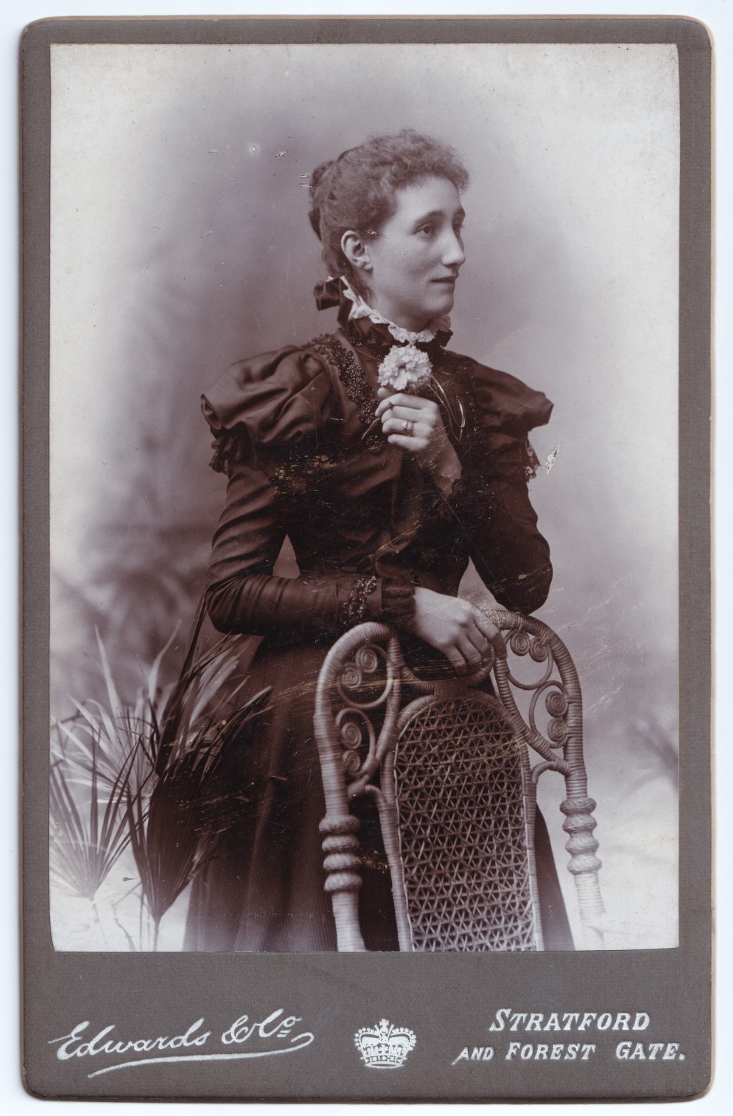 Cabinet Card: Cabinet Card: Woman in Dark Dress, Edwards & Co, Stratford and Forest Gate: Edwards & Co: catalogue image 1