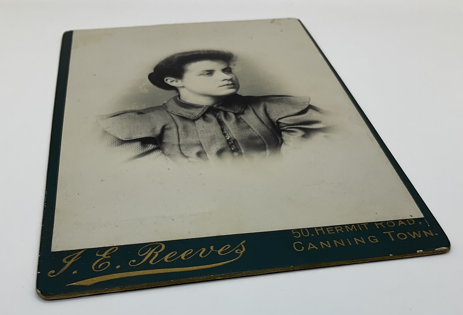 Cabinet Card: Cabinet Card: Woman with Quiff Updo Styled Hair, REEVES, Canning Town.: catalogue image 3