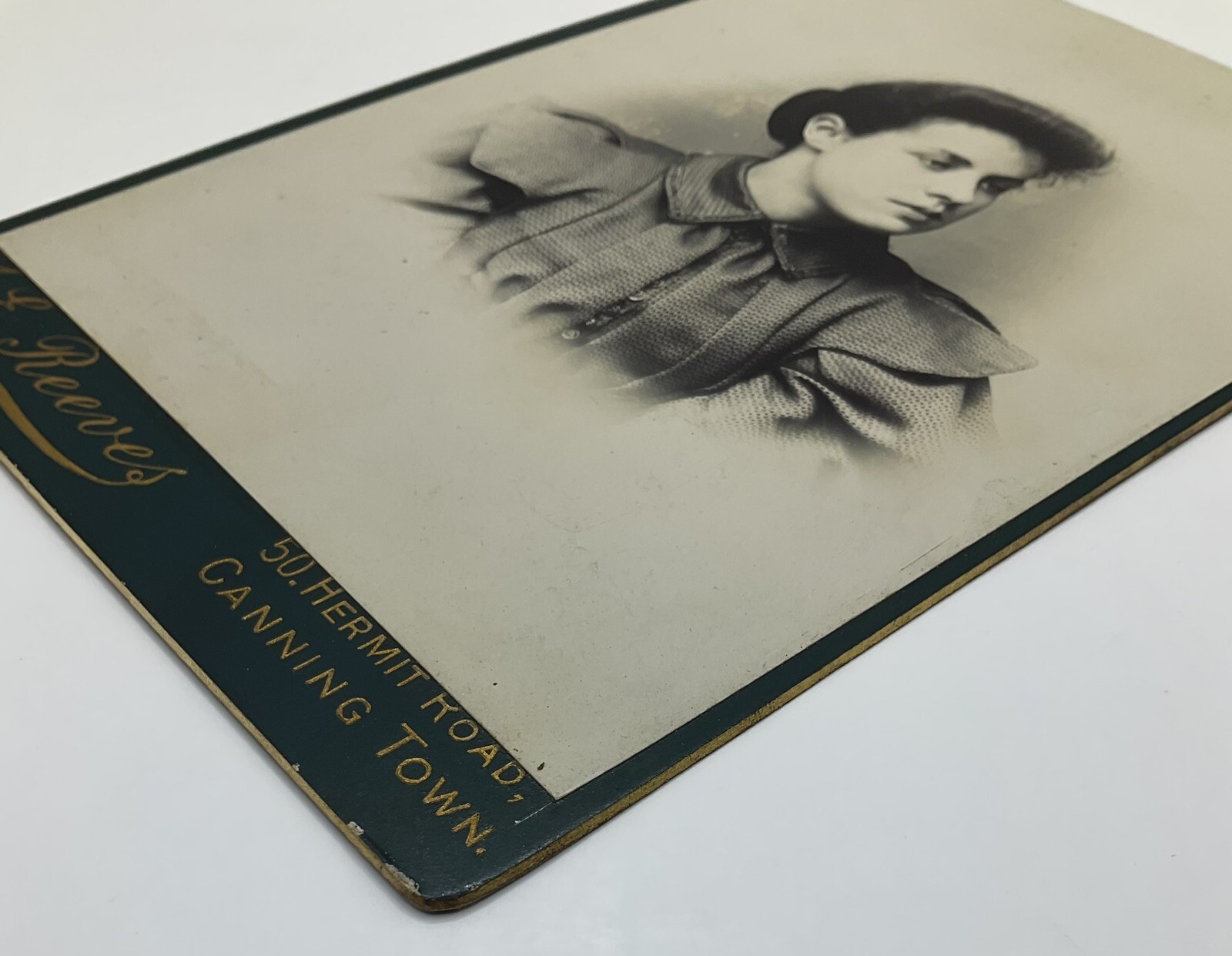 Cabinet Card: Cabinet Card: Woman with Quiff Updo Styled Hair, REEVES, Canning Town.: catalogue image 8