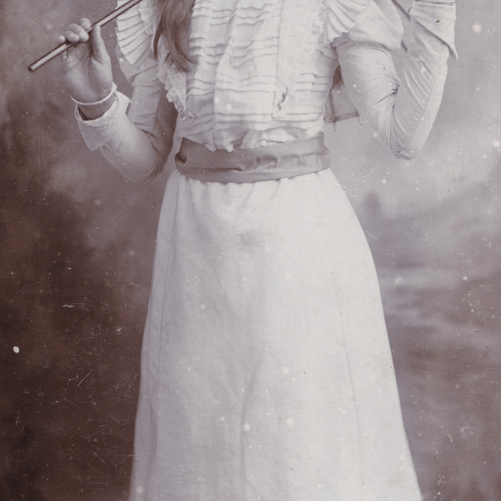 Cabinet Card: Cabinet Card: Young Female, Long Hair, Holding a Parasol. G.T Jones & Co Card.: catalogue image 7