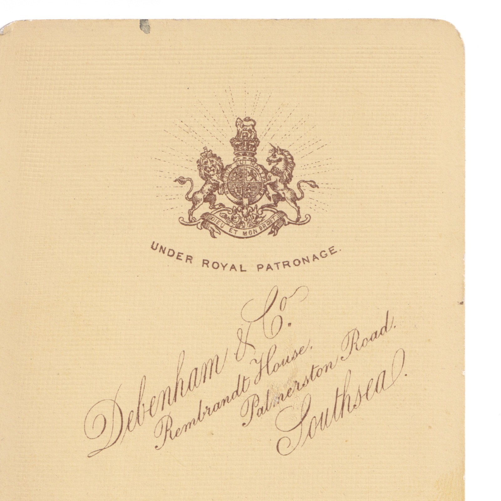 CDV: CDV, Child in Sailor Uniform. Debenham & Co Card, Southsea.: catalogue image 14