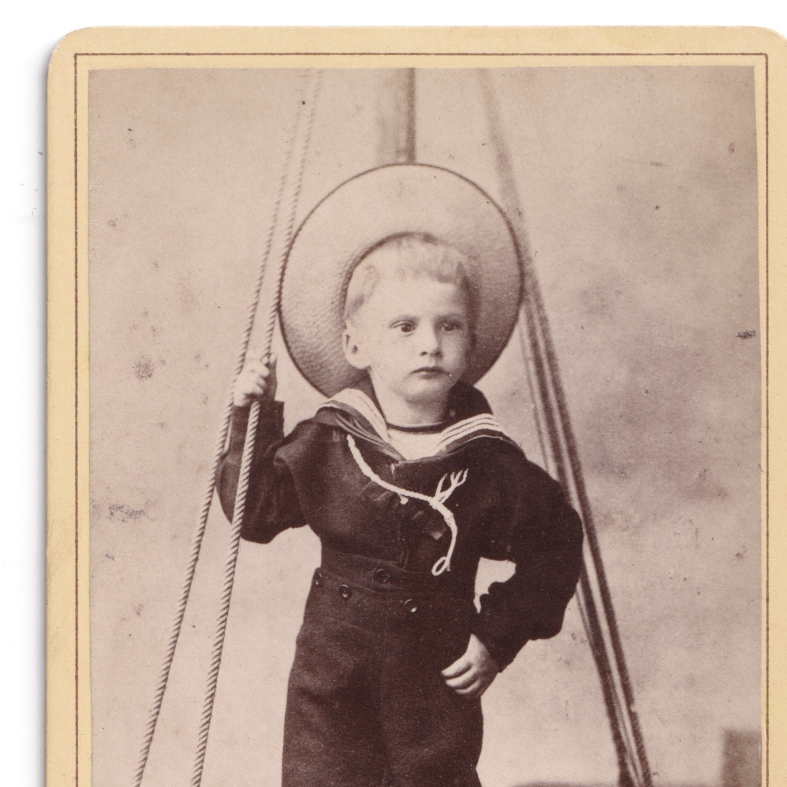 CDV: CDV, Child in Sailor Uniform. Debenham & Co Card, Southsea.: catalogue image 3