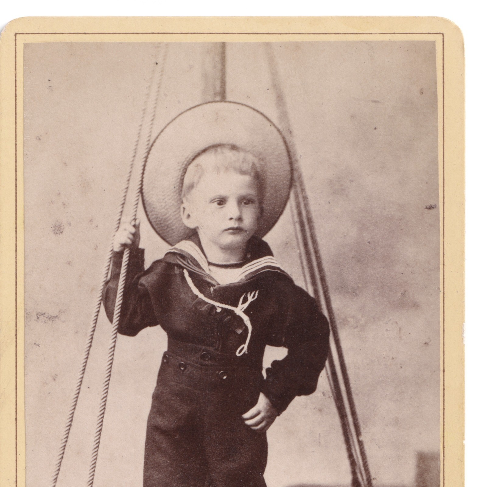 CDV: CDV, Child in Sailor Uniform. Debenham & Co Card, Southsea.: catalogue image 4