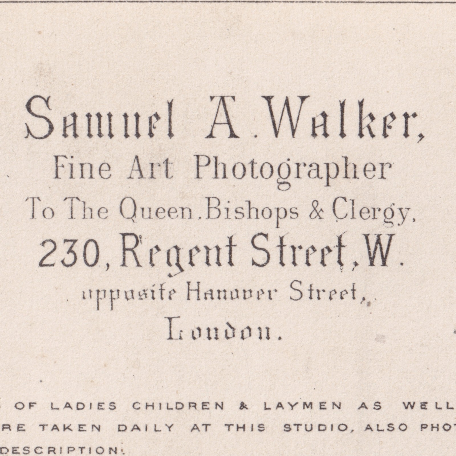 CDV: CDV, Clergyman or Religious Man with Woman. Samuel A. Walker Card. London. 13106: catalogue image 17