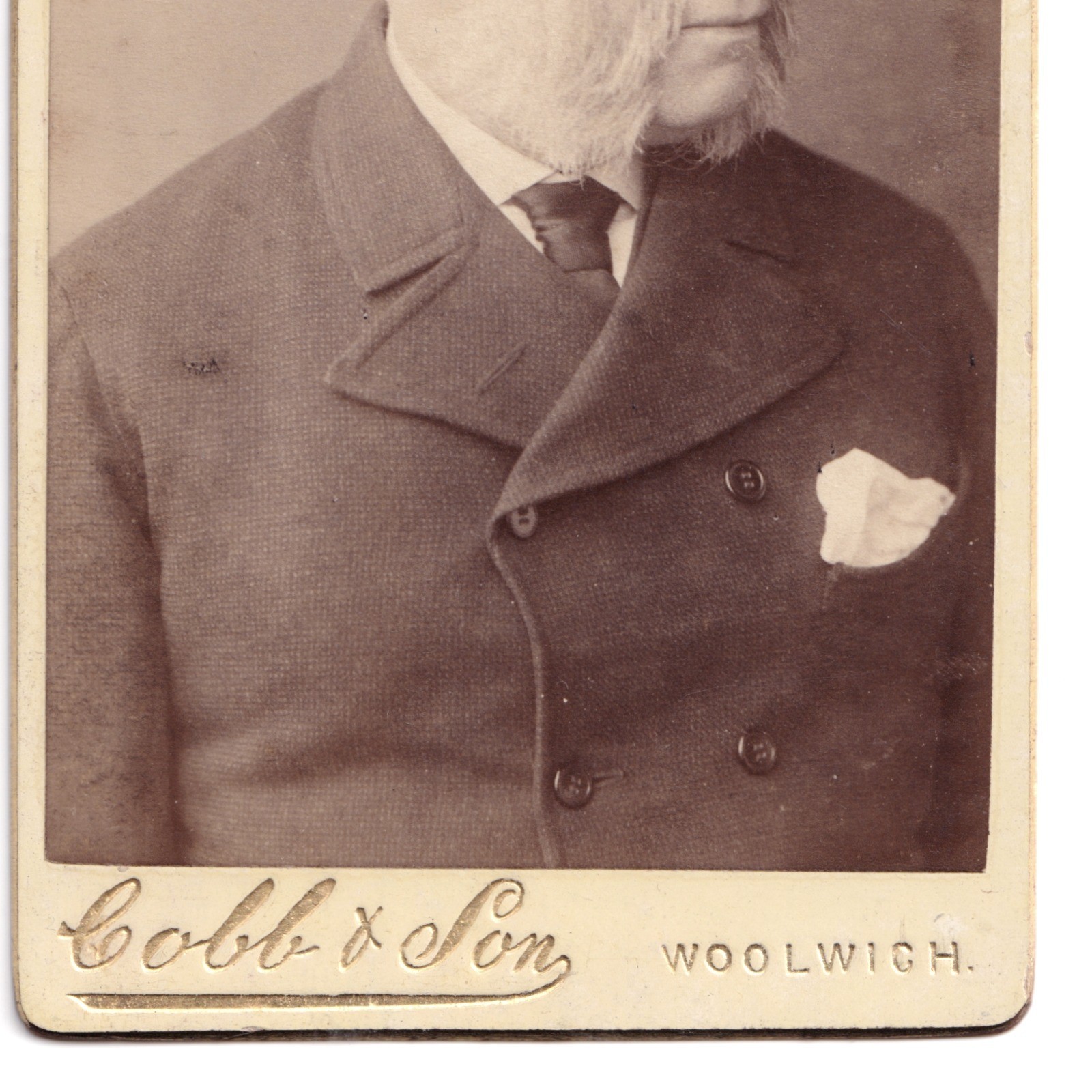 CDV: CDV: Cobb & Son Card, Woolwich. Portrait of a Man.: catalogue image 5