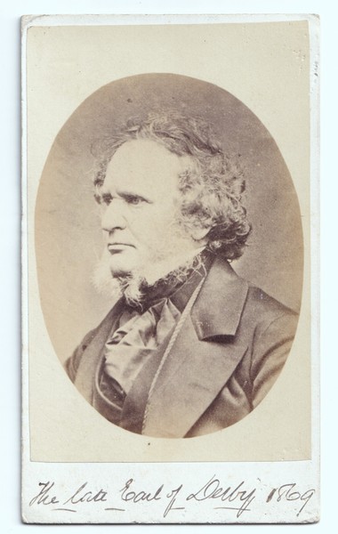 CDV Earl of Derby, 1869 – Inscription on Rear Possibly Halliwell Family, London.
