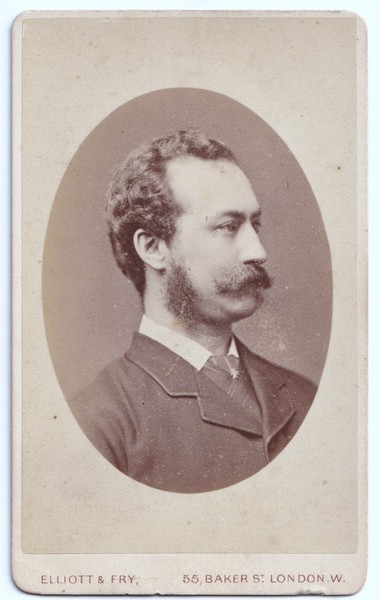CDV: CDV, Elliott & Fry, Man with Curly Hair, Moustache, Mutton Chops, Numbered 93295: catalogue image 1