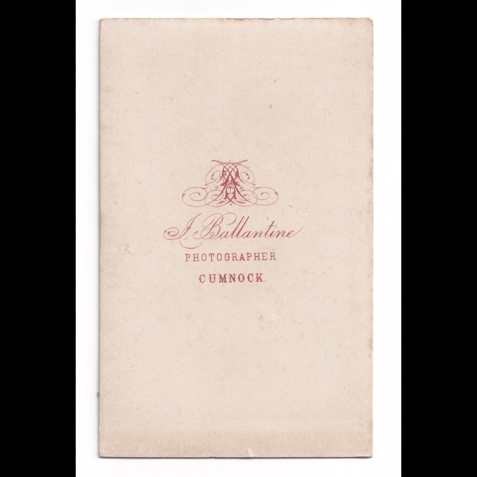 CDV: CDV, J. Ballantine Card, Cumnock. Man, Woman and Baby Portrait.: catalogue image 13