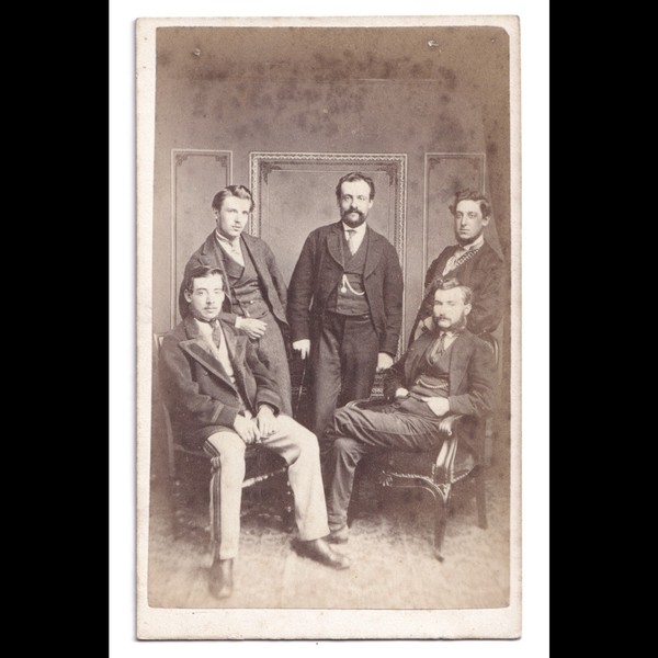 CDV: CDV, J. Daly, Jersey Card. Formal Group Portrait, 5 Men.: catalogue image 1