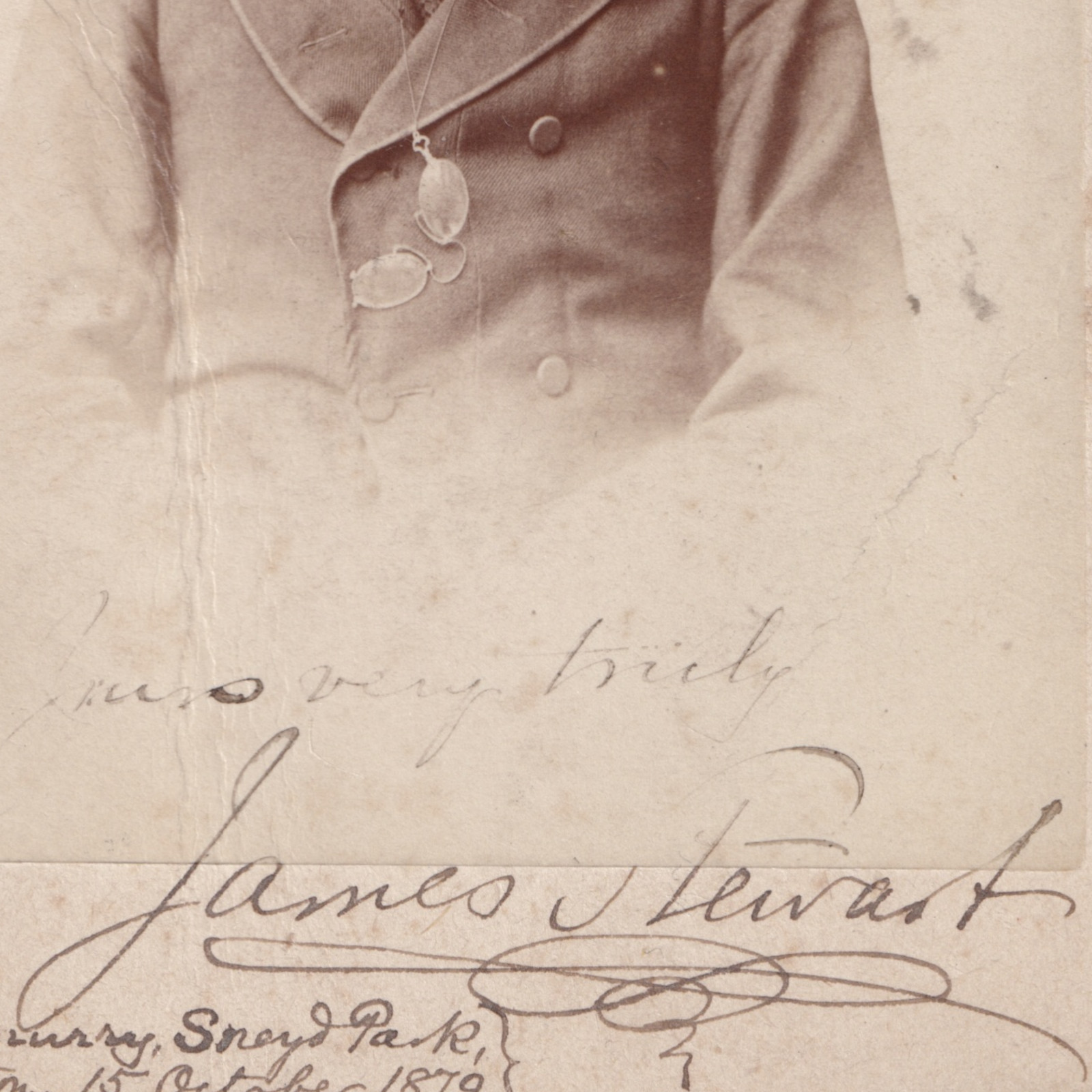 CDV: CDV Male Portrait, Possible ID, James Stewart. Frederick Hopkins, Clifton Card.: catalogue image 9