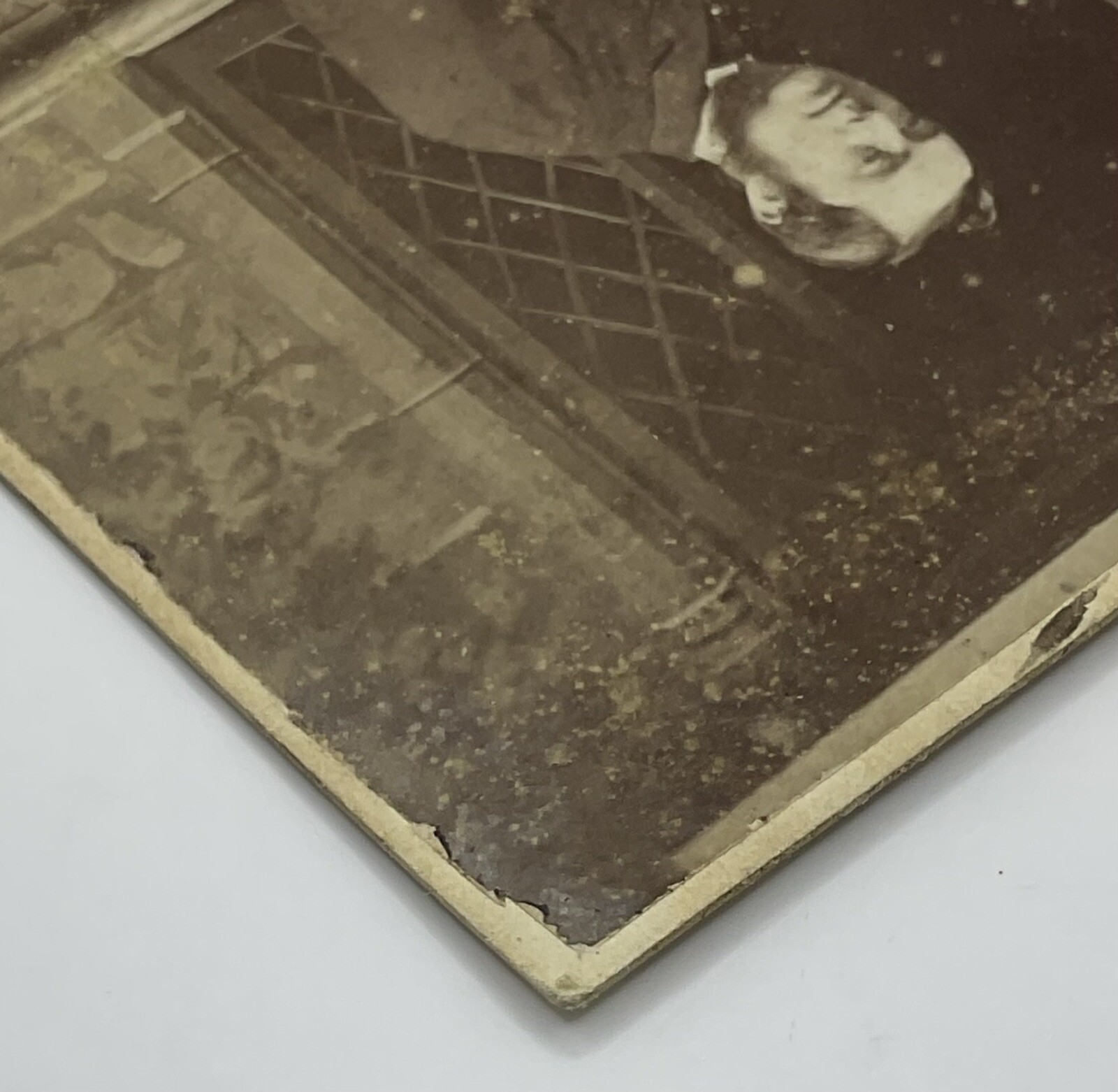 CDV: CDV: Man Standing by a Leaded Window on a Stone Wall. Stuart Brothers, London.: catalogue image 5