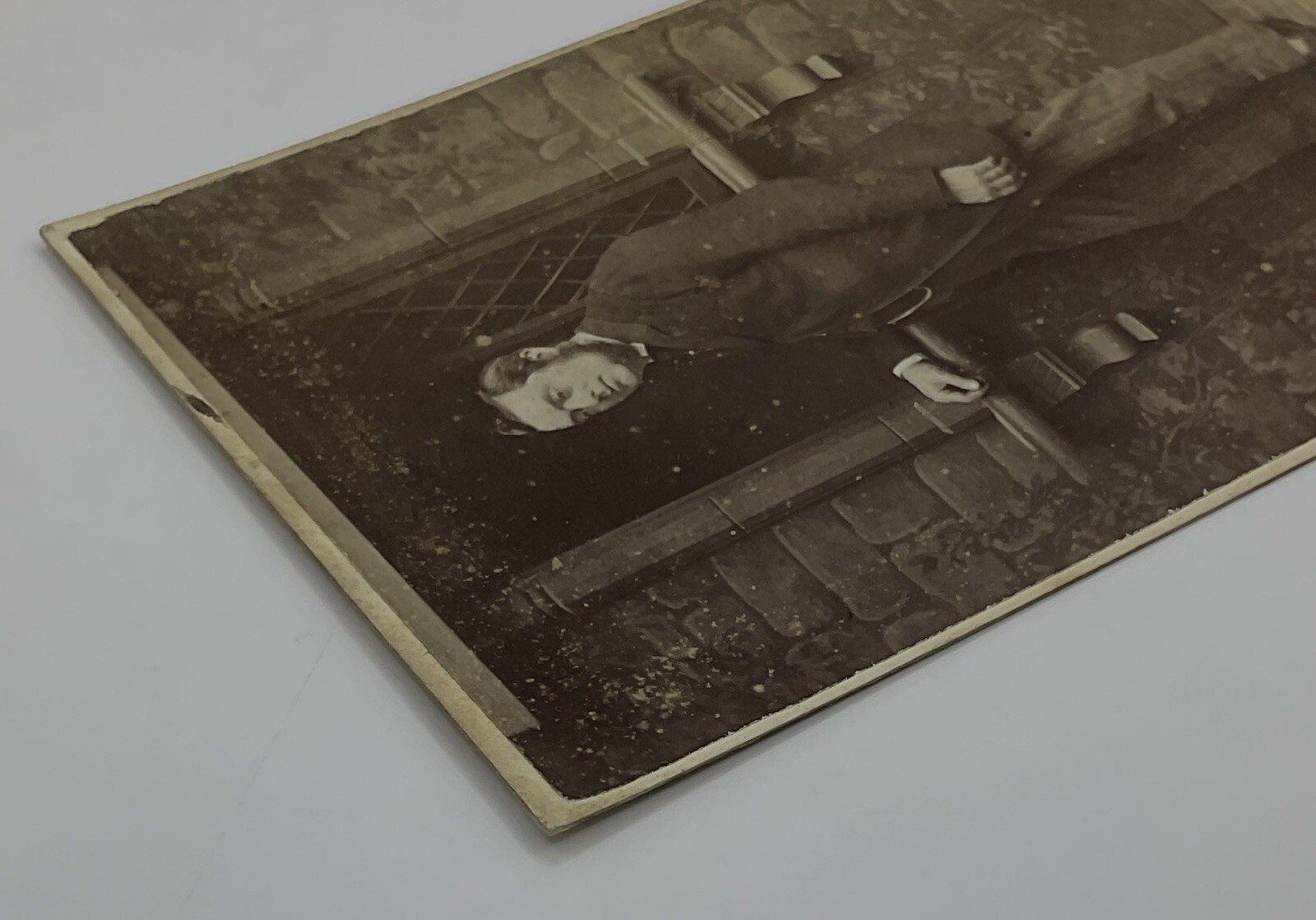 CDV: CDV: Man Standing by a Leaded Window on a Stone Wall. Stuart Brothers, London.: catalogue image 7