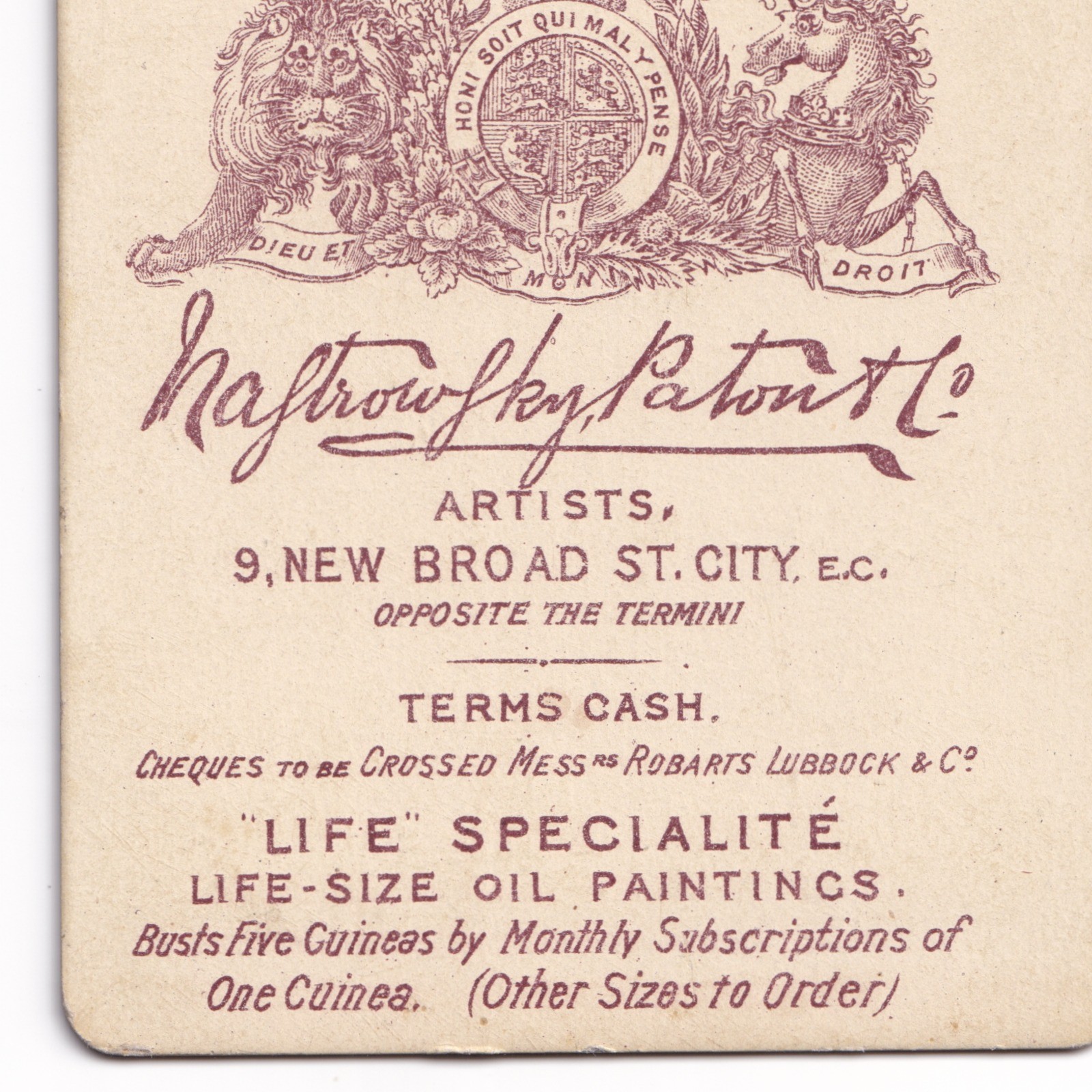 CDV: CDV: Man with Beard, Nastrowsky, Paton & Co Card.: catalogue image 17