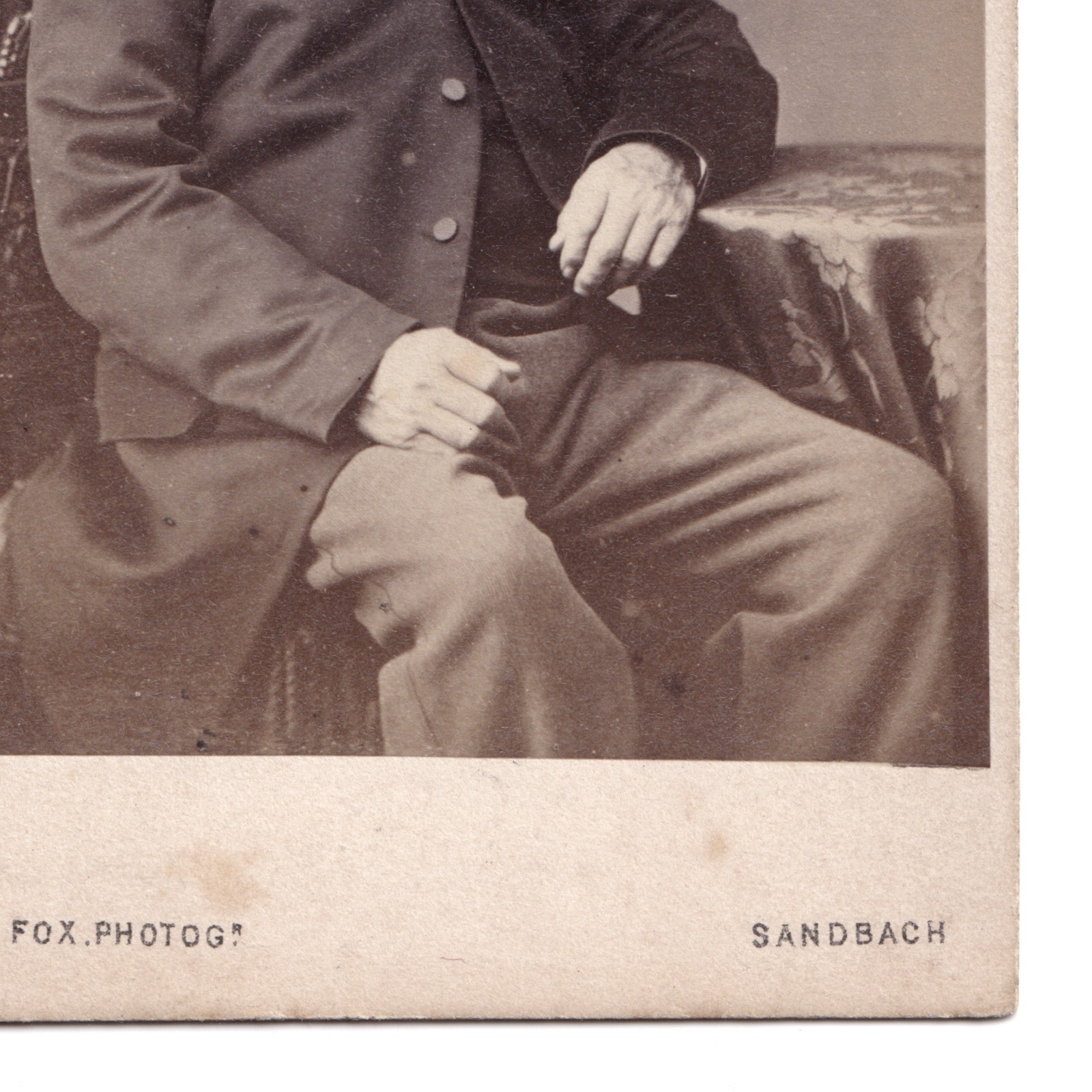 CDV: CDV, Older Man, Seated. W. Fox Card, Sandbach.: catalogue image 5