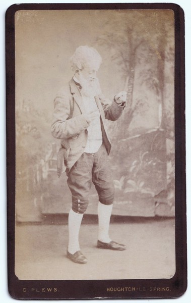 CDV: CDV: Person in Fancy Dress, Theatrical Pose. C. Plews, Houghton Le Spring Card.: catalogue image 1