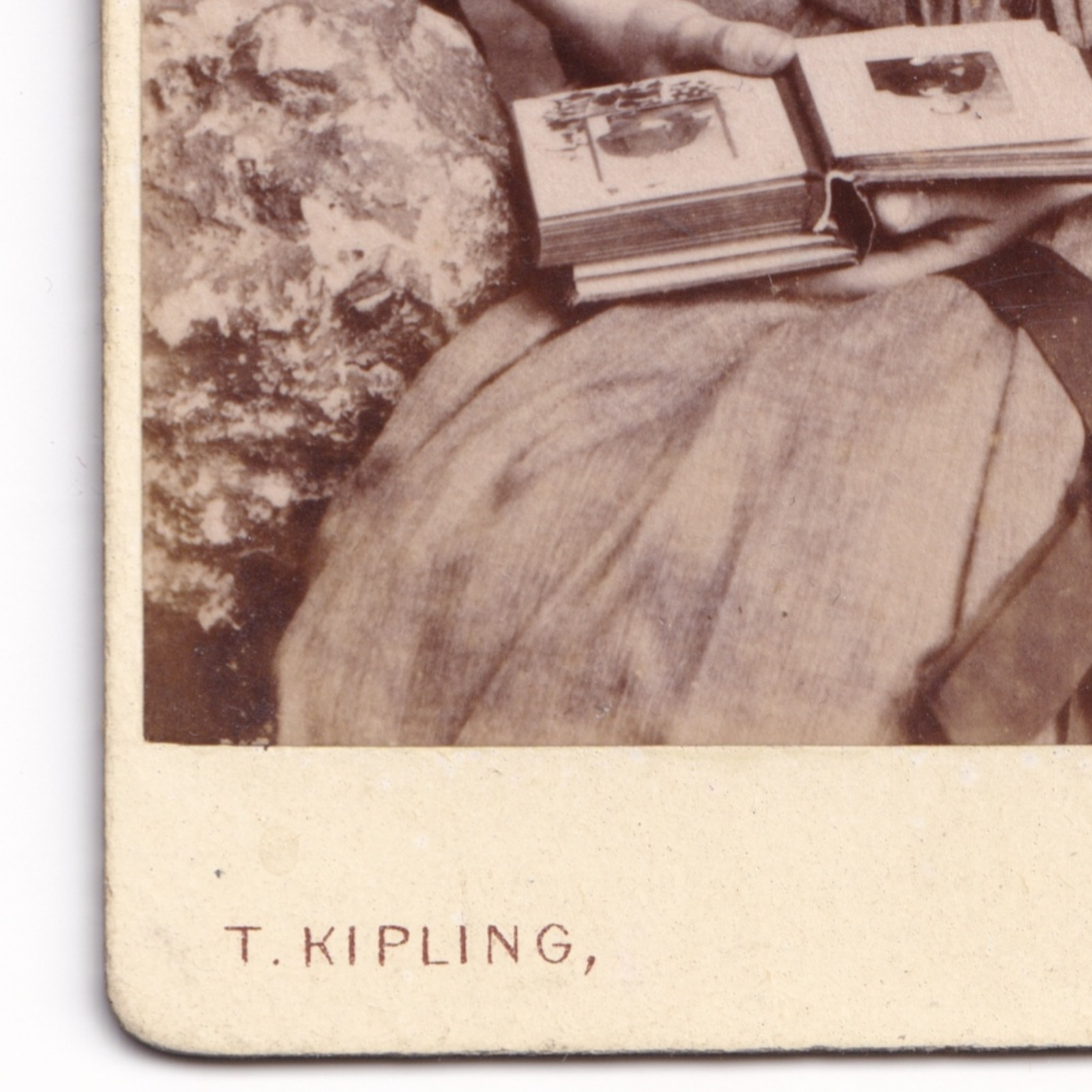 CDV: CDV: Portrait of a Young Woman Holding Photograph Album. T. Kipling, Darlington.: catalogue image 8