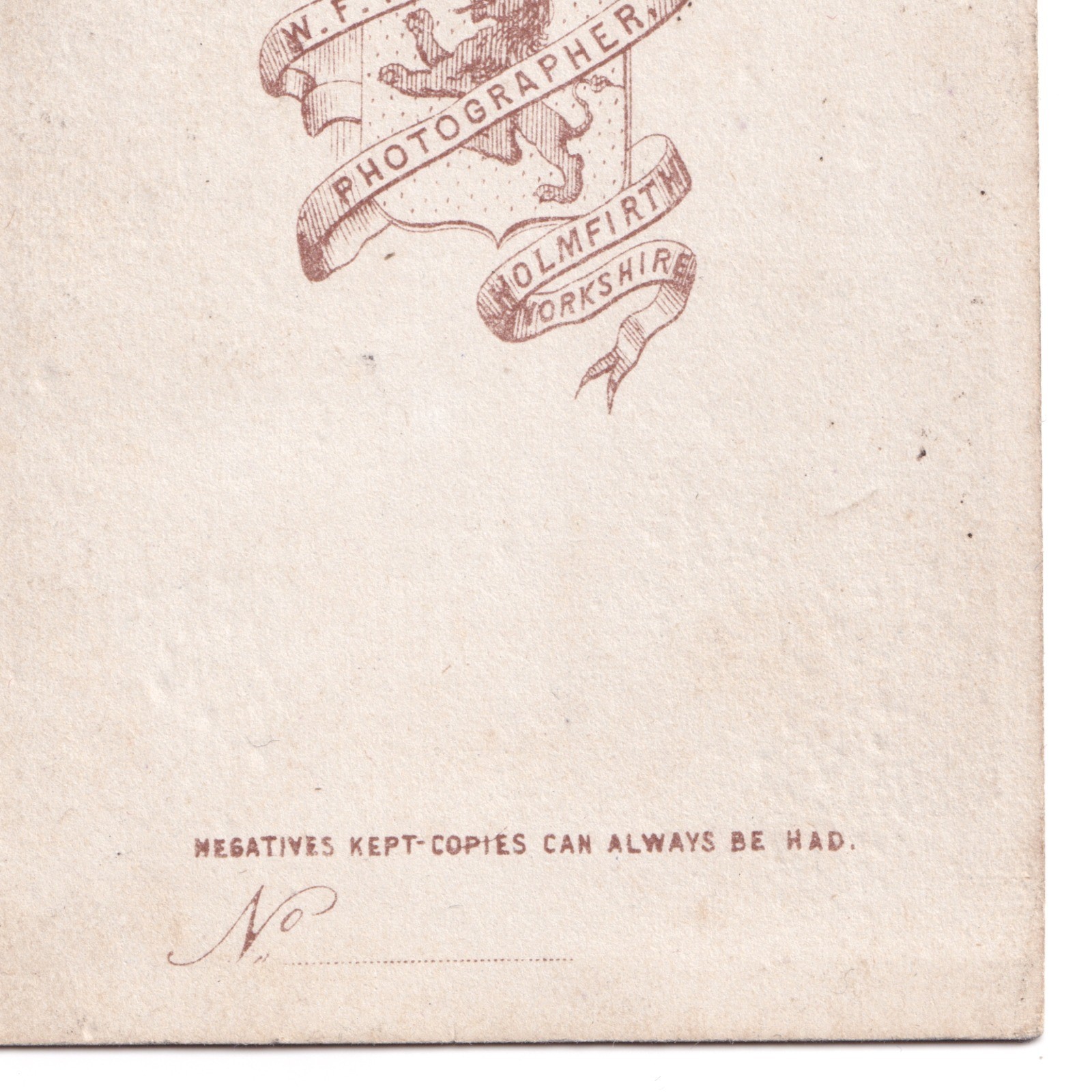 CDV: CDV: W.F. Ferguson Card, Holmfirth, Yorkshire. Seated Man with Beard.: catalogue image 15