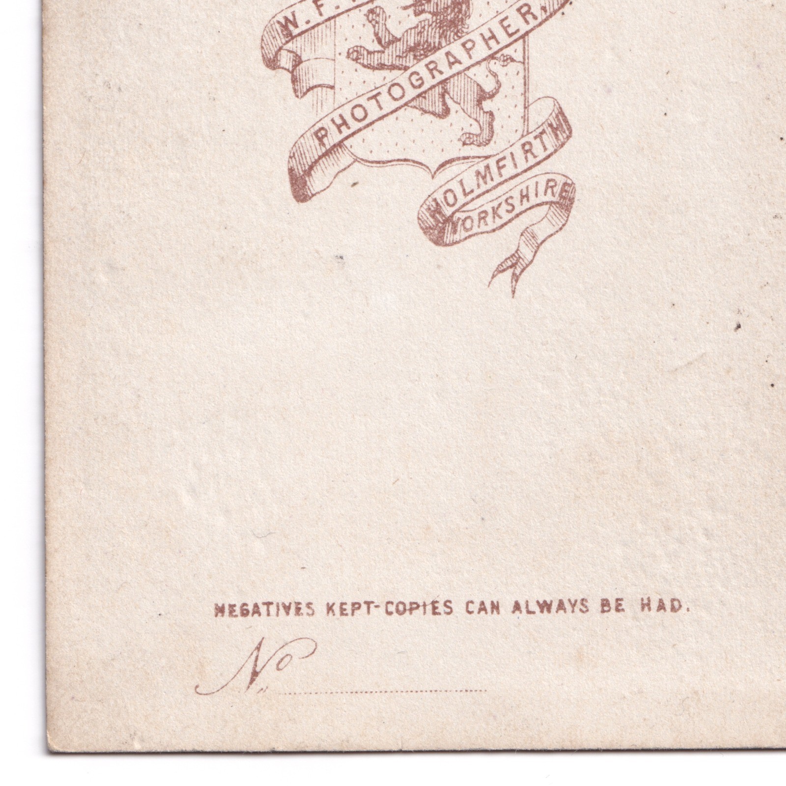 CDV: CDV: W.F. Ferguson Card, Holmfirth, Yorkshire. Seated Man with Beard.: catalogue image 16