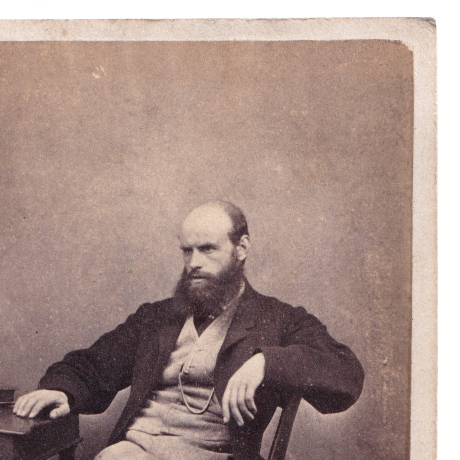 CDV: CDV: W.F. Ferguson Card, Holmfirth, Yorkshire. Seated Man with Beard.: catalogue image 4