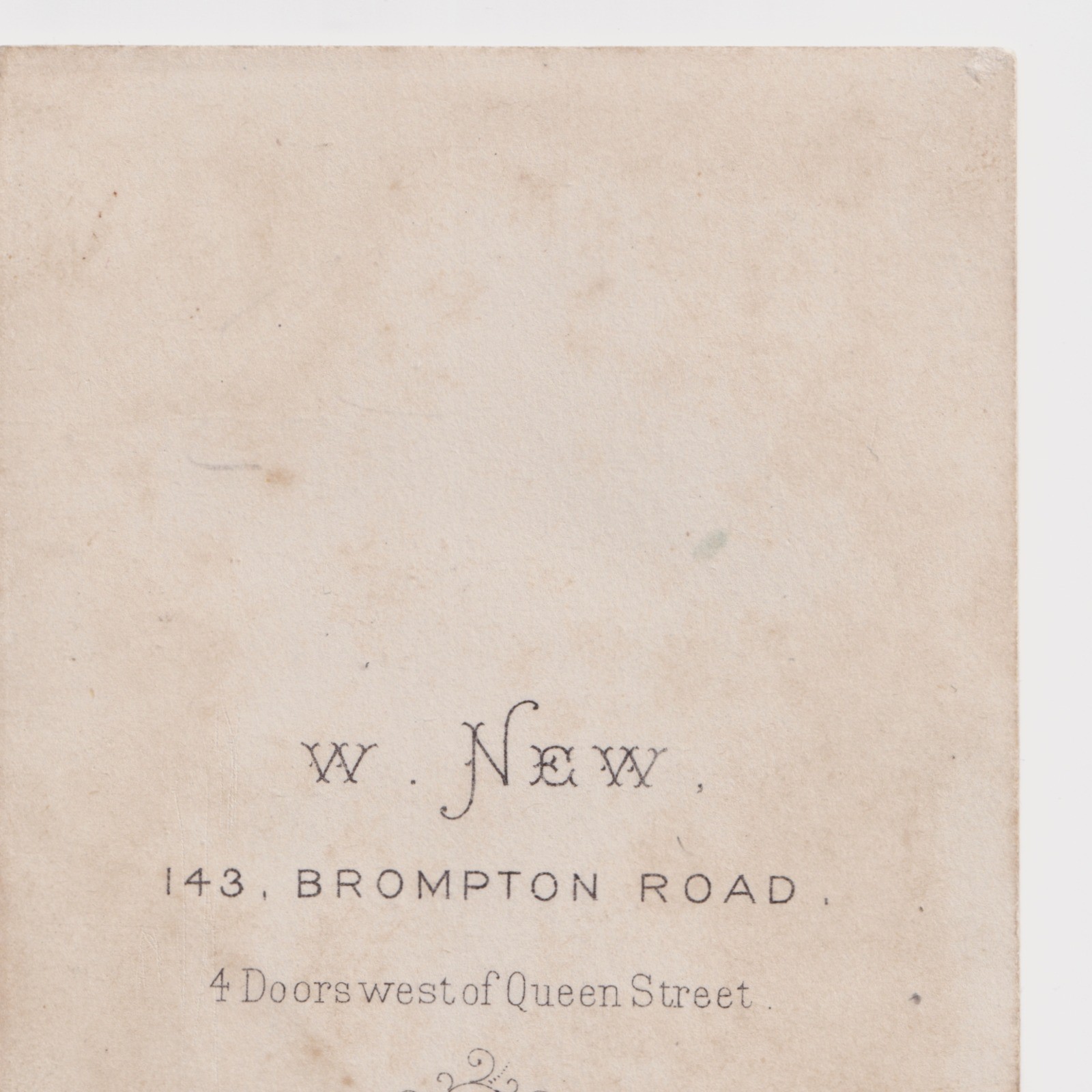 CDV: CDV: W. New Card, Brompton Road. Seated Man, Possibly a John Callaghan.: catalogue image 10