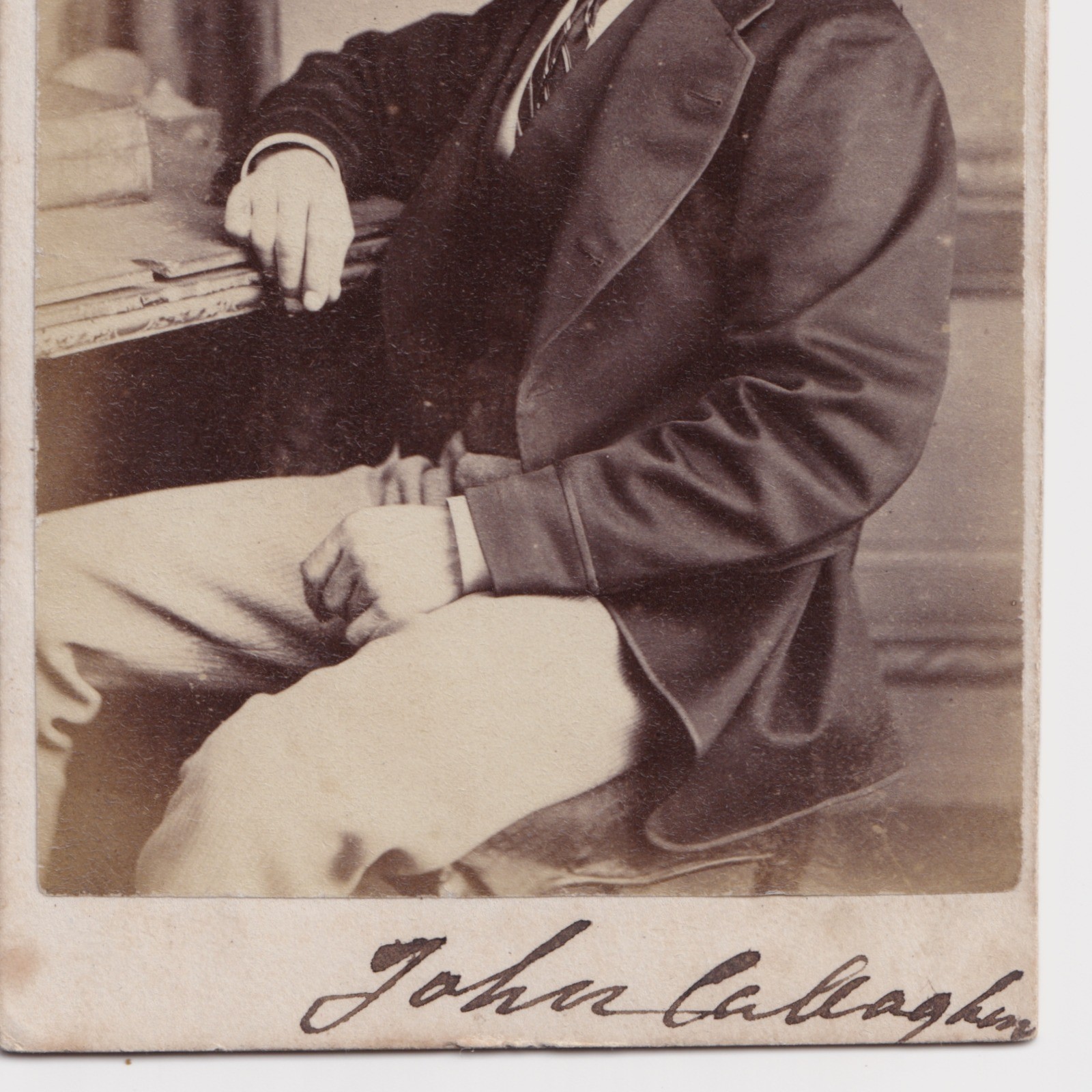 CDV: CDV: W. New Card, Brompton Road. Seated Man, Possibly a John Callaghan.: catalogue image 6