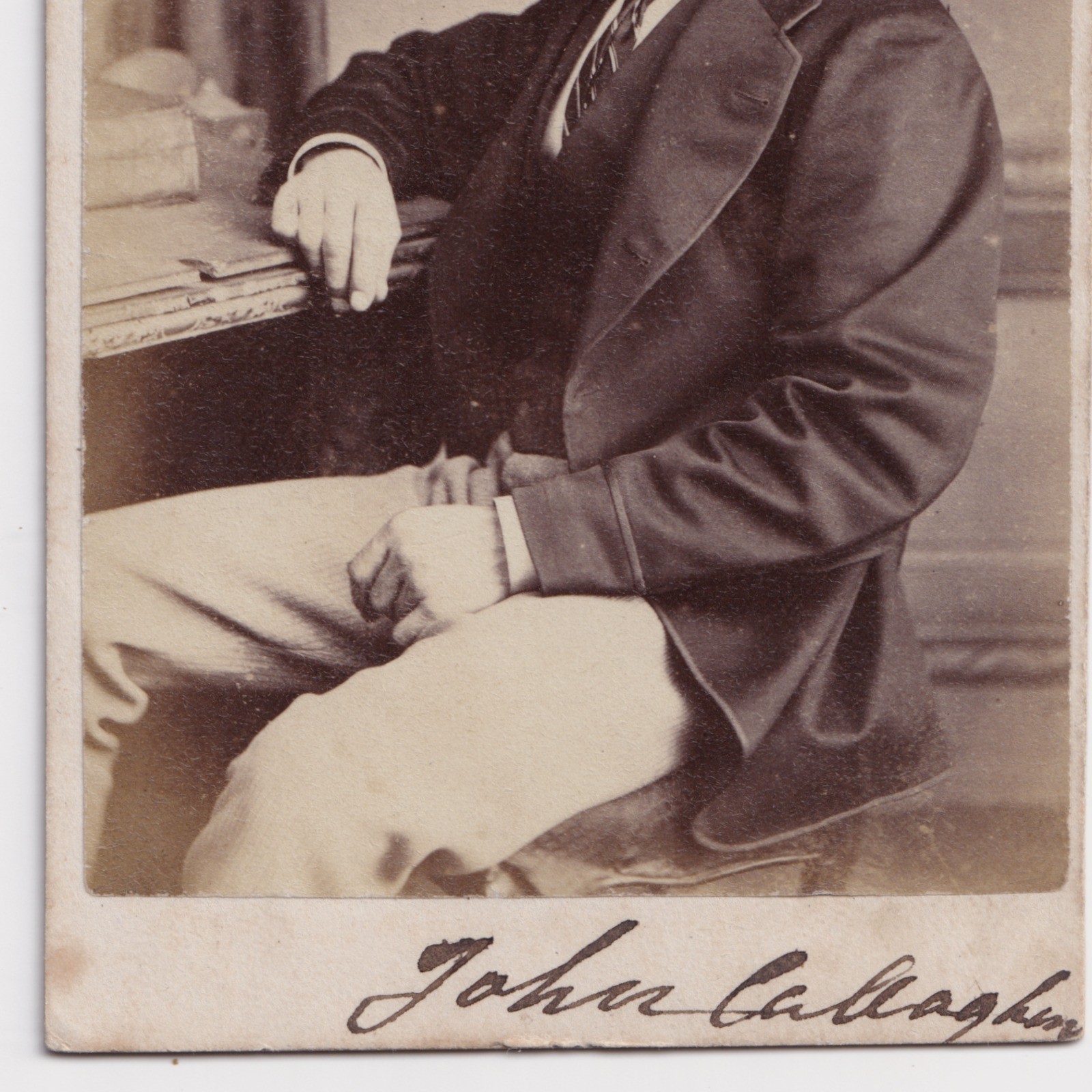 CDV: CDV: W. New Card, Brompton Road. Seated Man, Possibly a John Callaghan.: catalogue image 7