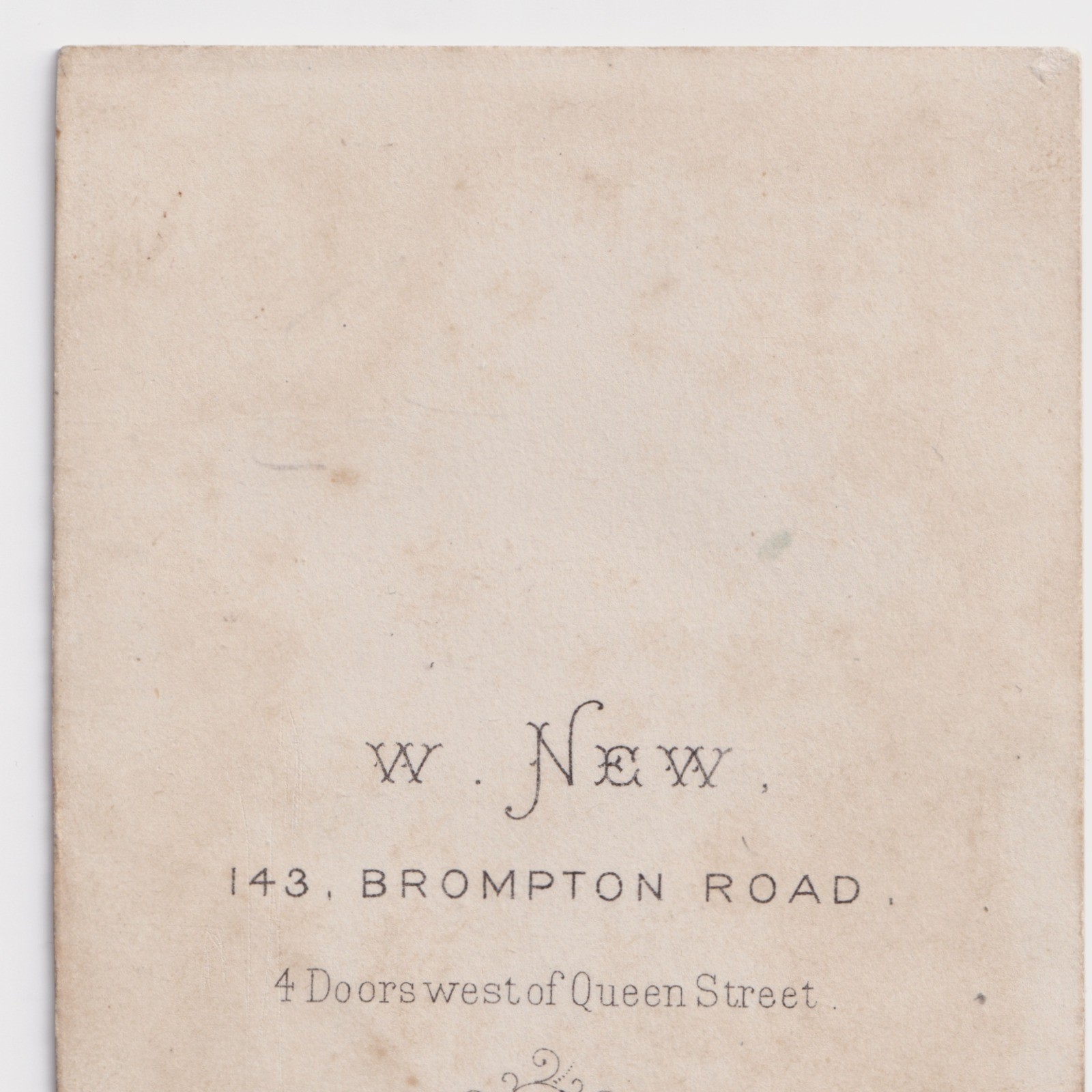 CDV: CDV: W. New Card, Brompton Road. Seated Man, Possibly a John Callaghan.: catalogue image 9