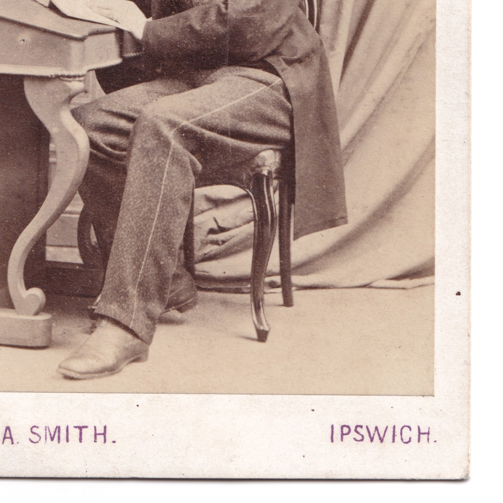 CDV: CDV: Walter Smith Card, Ipswich. Man sat at Desk.: catalogue image 5