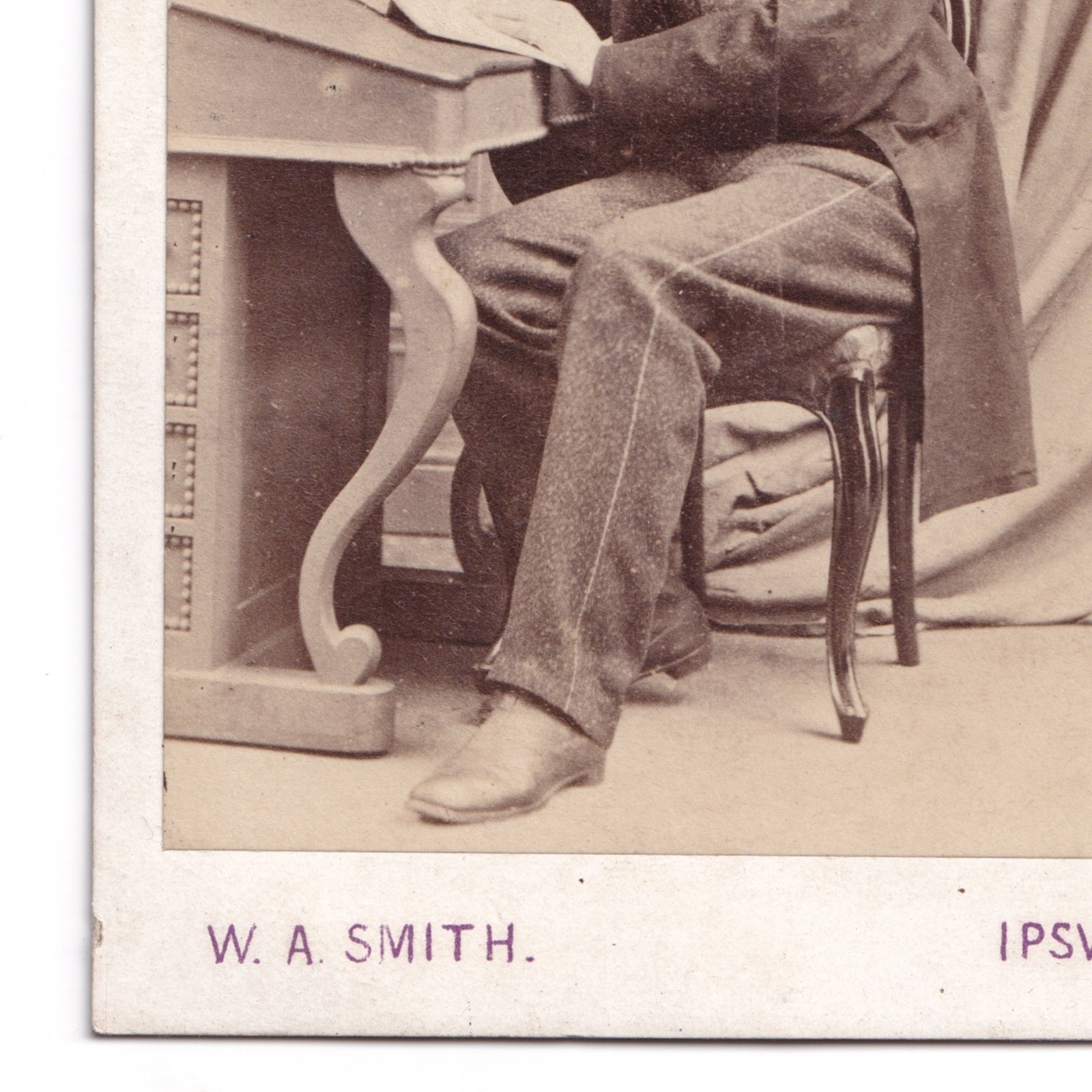 CDV: CDV: Walter Smith Card, Ipswich. Man sat at Desk.: catalogue image 6