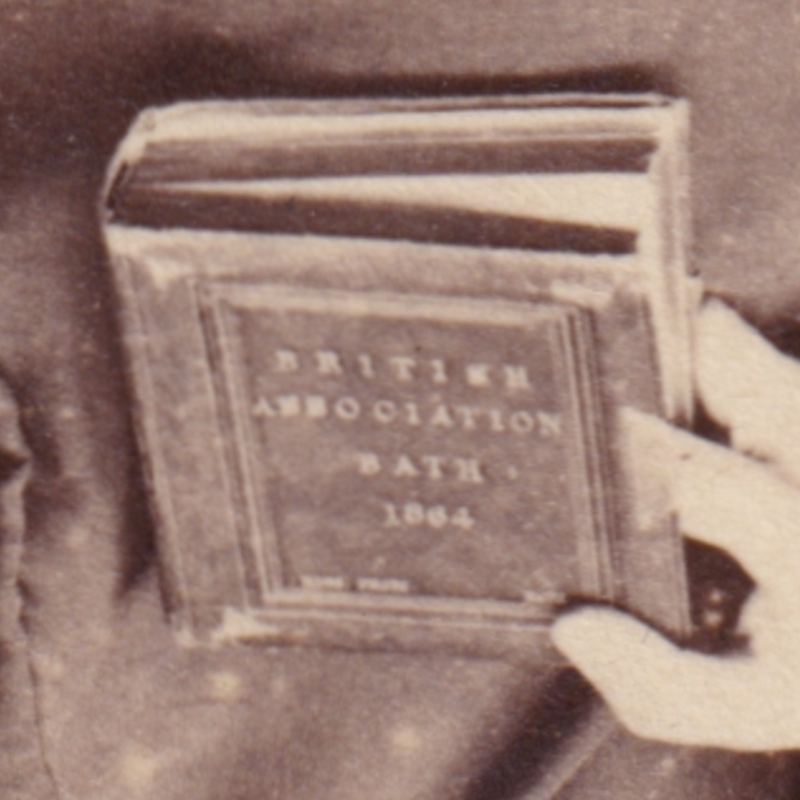 CDV: CDV, Woman Wearing Large Cross, Holding BRITISH ASSOCIATION BATH Book. W.G Lewis: catalogue image 3
