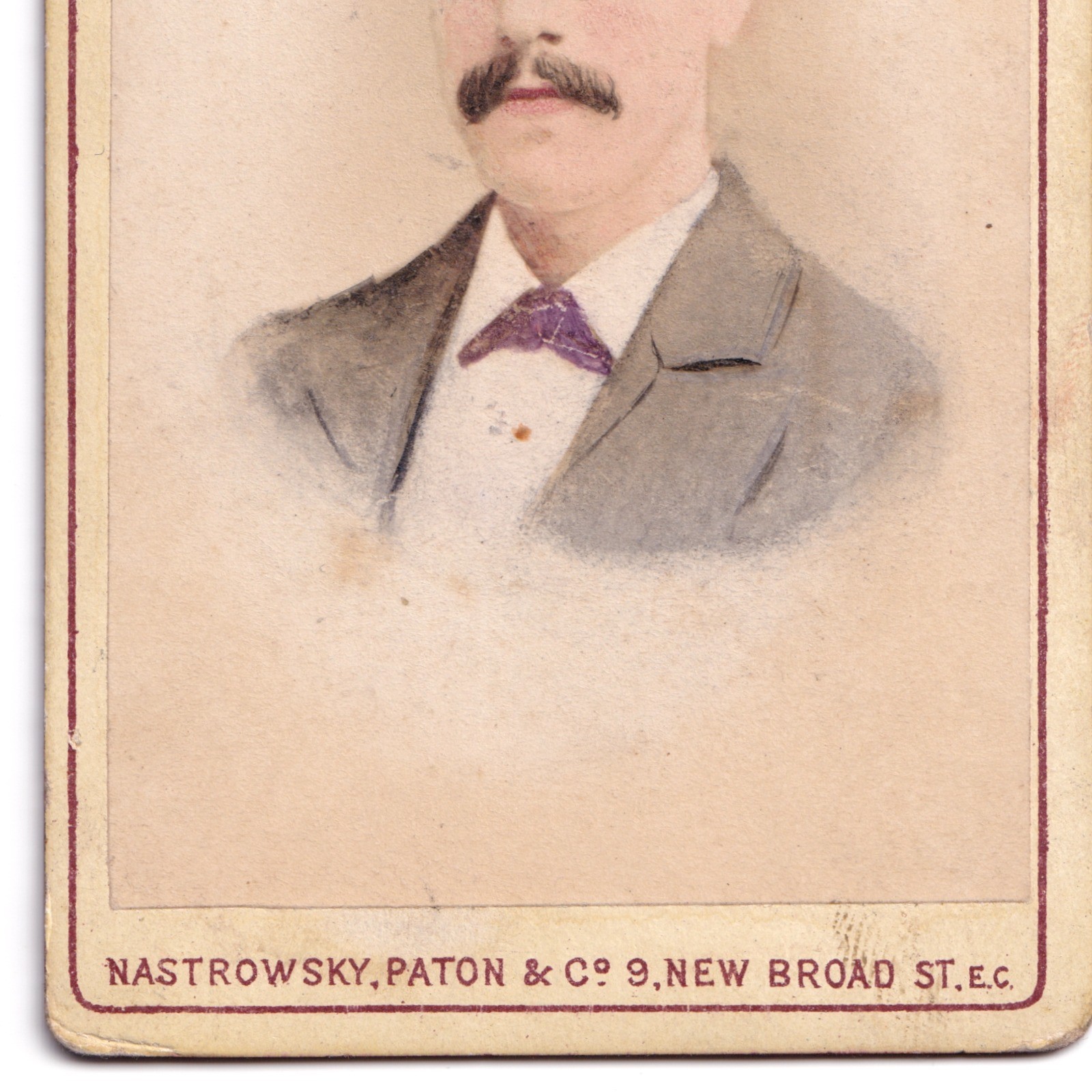 CDV: CDV: Young Man, Colour Tinted, Nastrowsky, Paton & Co Card.: catalogue image 5