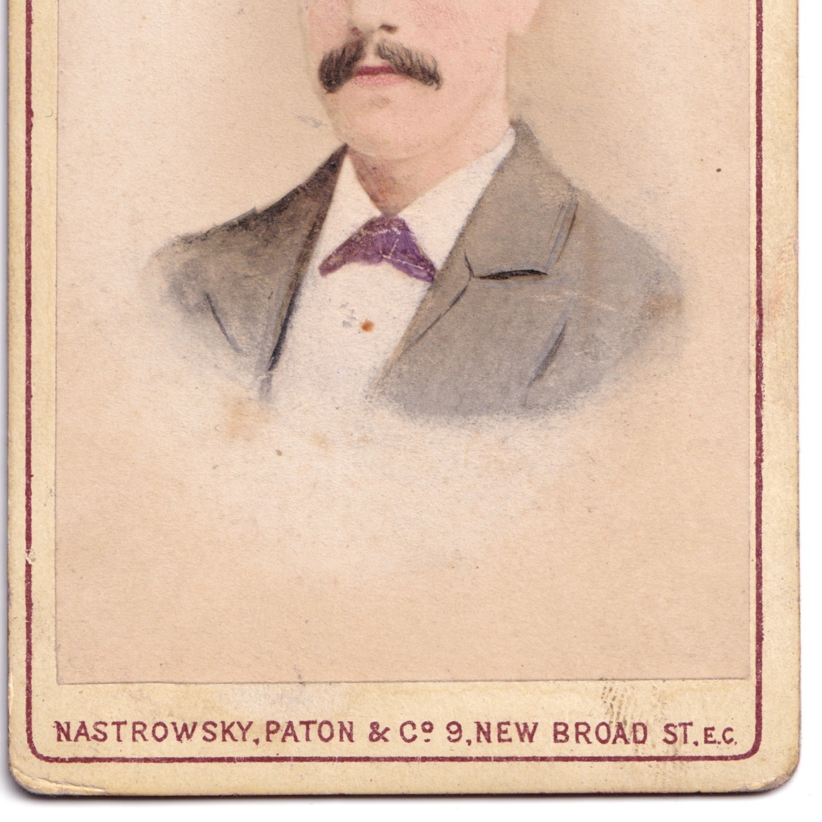 CDV: CDV: Young Man, Colour Tinted, Nastrowsky, Paton & Co Card.: catalogue image 6