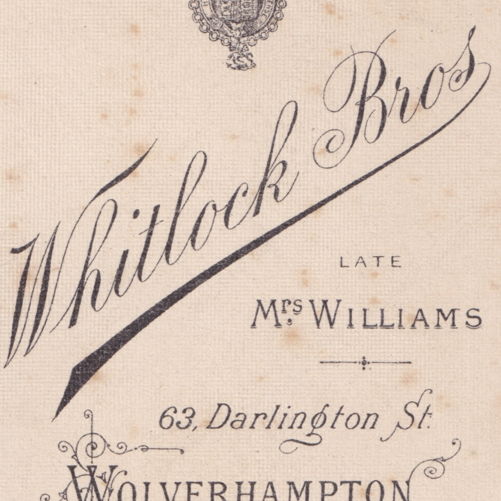 CDV: CDV: Young Woman Off-Camera Gaze. Whitlock Bros Wolverhampton: catalogue image 20